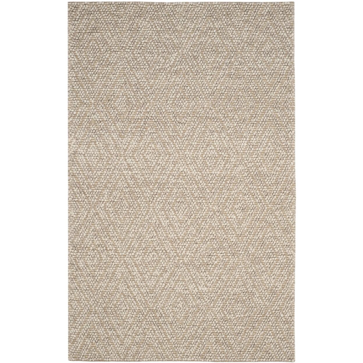 Ivory Elegance Hand-Tufted Wool 6' Square Rug