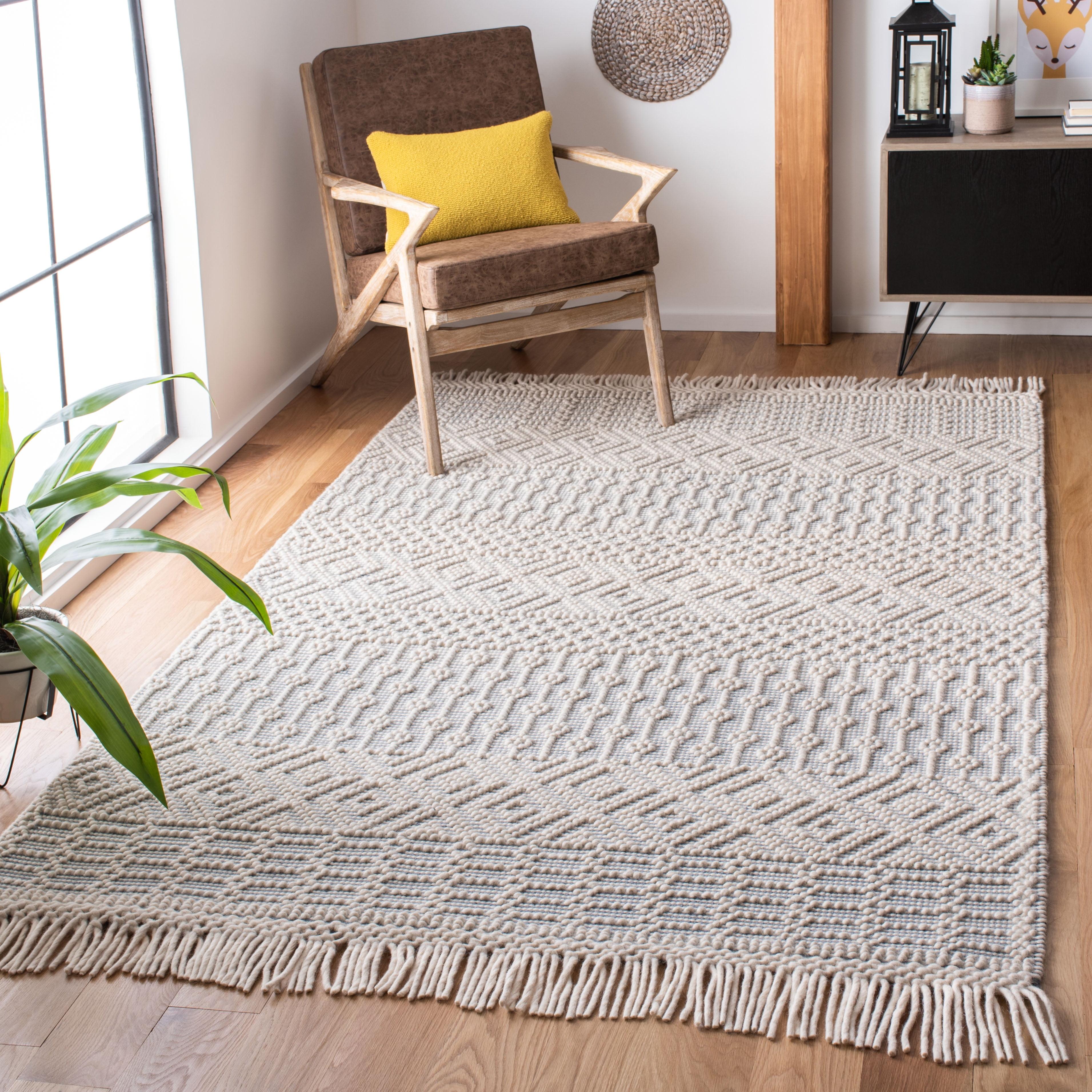 Natura NAT852 Hand Loomed Area Rug - Ivory/Grey - 5'x8' - Safavieh.
