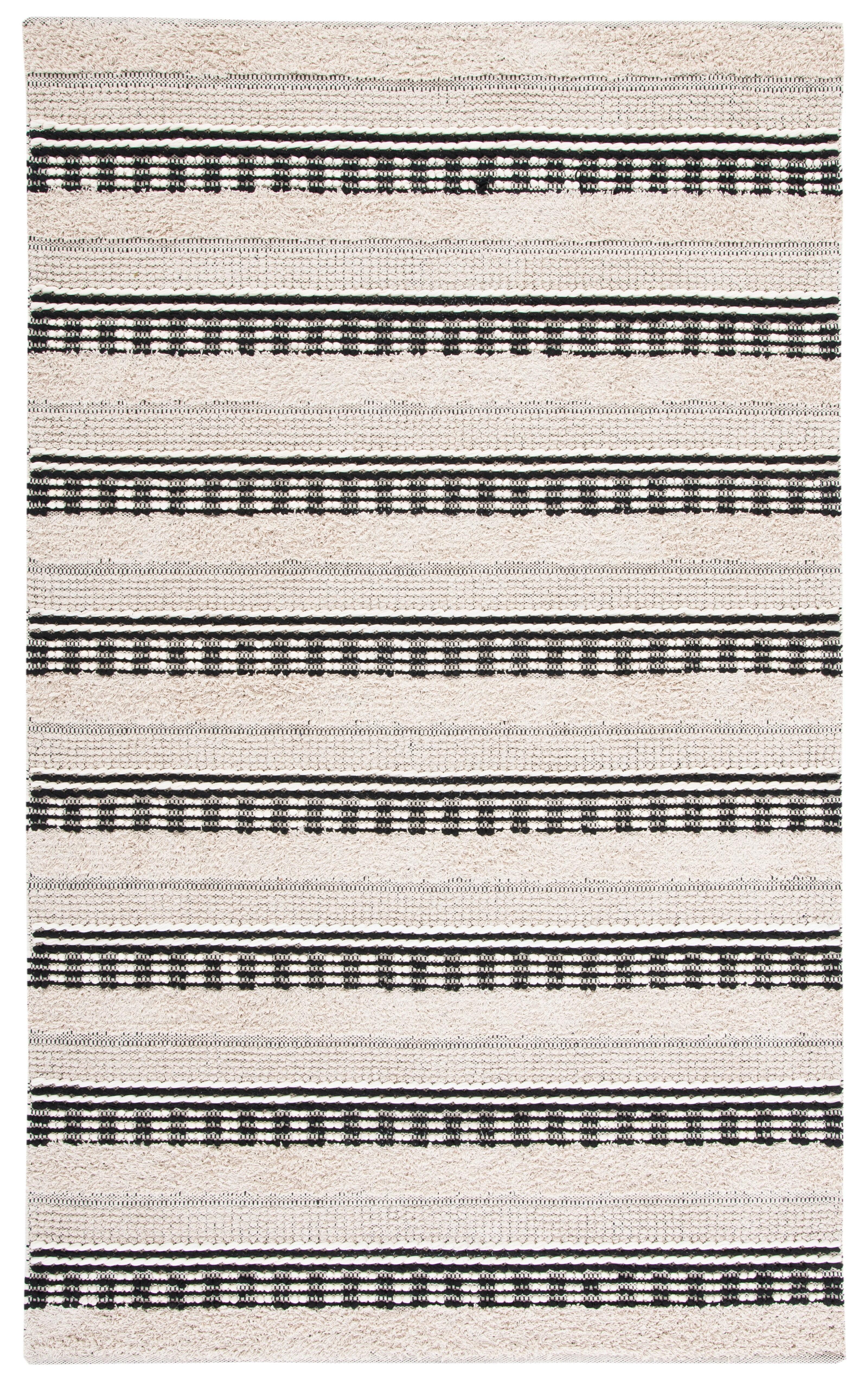 Natura NAT651 Hand Woven Area Rug - Beige/Black - 6'x9' - Safavieh.