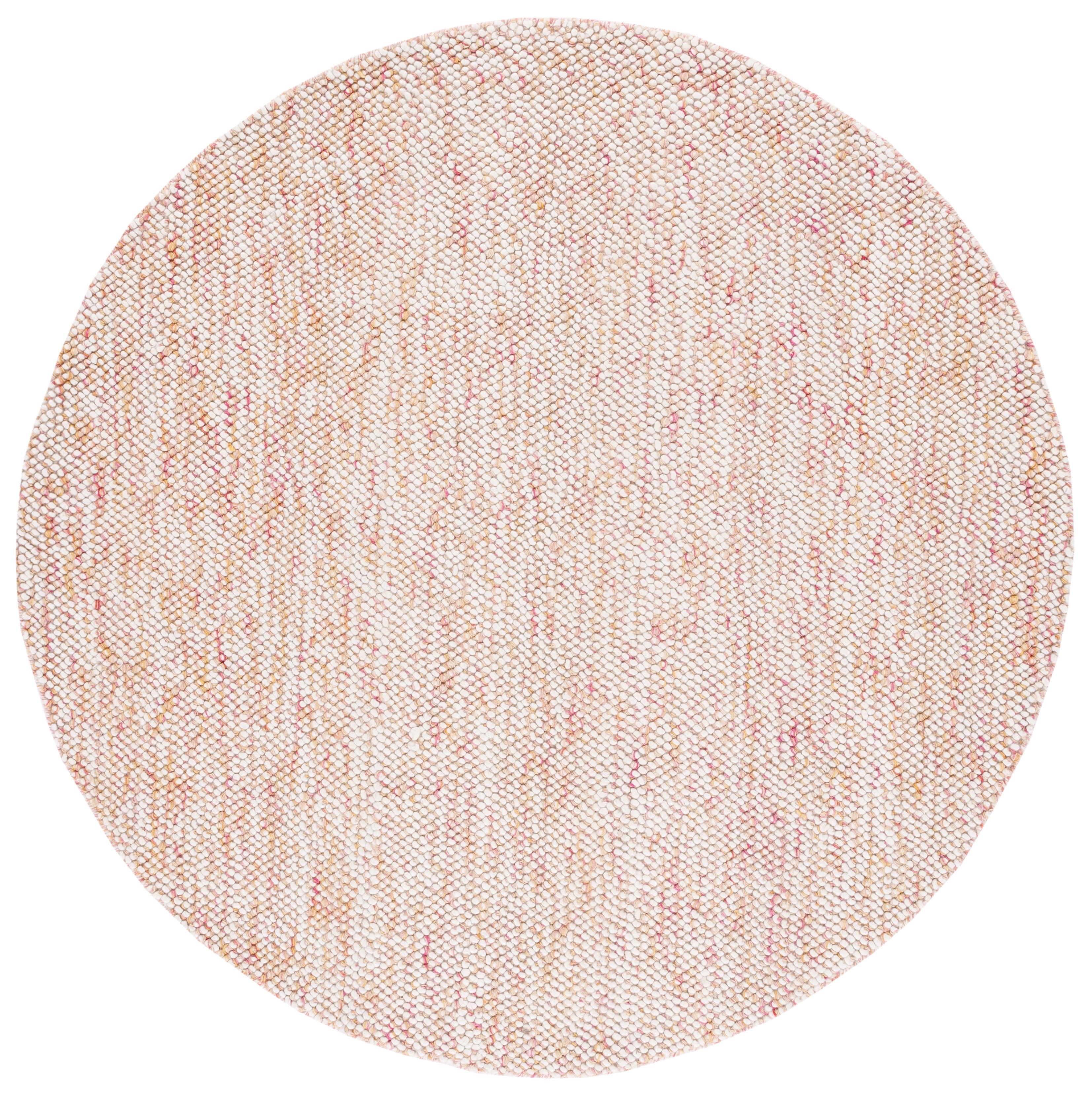 Natura NAT182 Hand Loomed Area Rug - Red/Ivory - 6' Round - Safavieh.