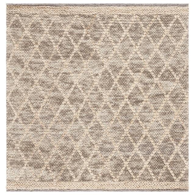 Natura NAT223 Hand Woven Indoor Area Rug - Brown/Natural - 6'x6' - Safavieh