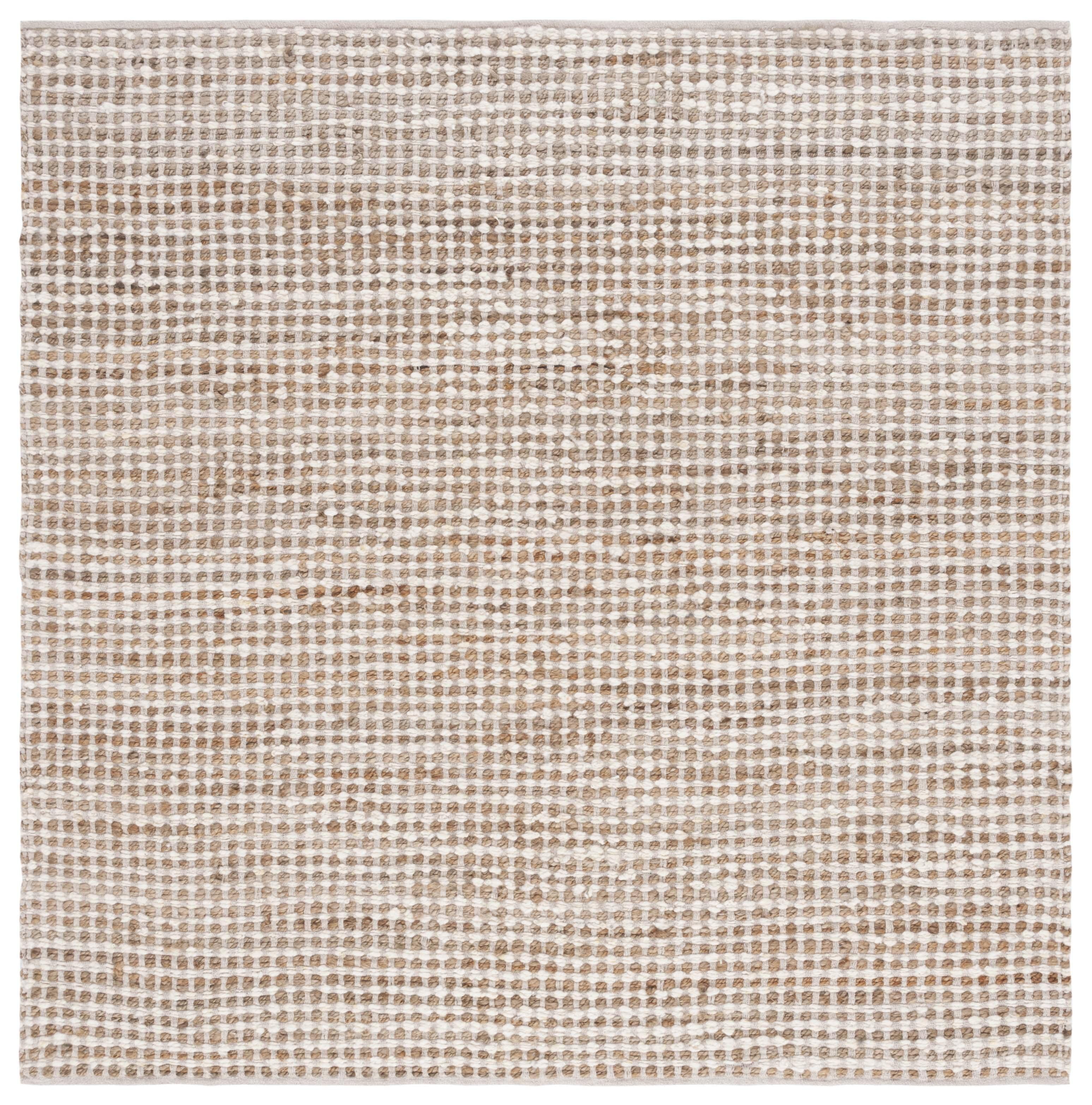 Natura NAT349 Flat Weave Indoor Area Rug - Beige/Ivory - 6'x6' - Safavieh