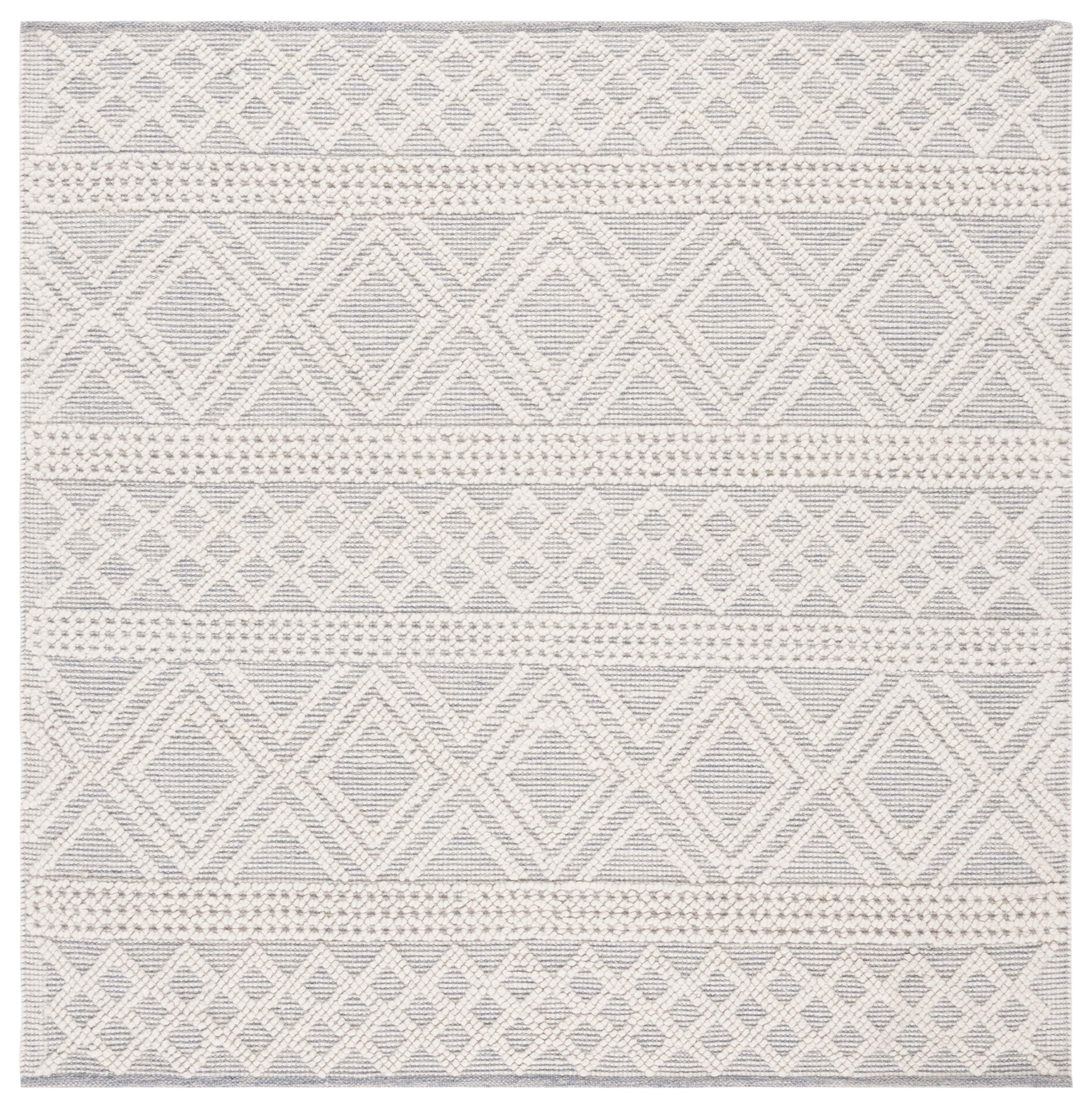 Natura NAT830 Hand Woven Area Rug - Ivory/Blue - 6'x6' - Safavieh.