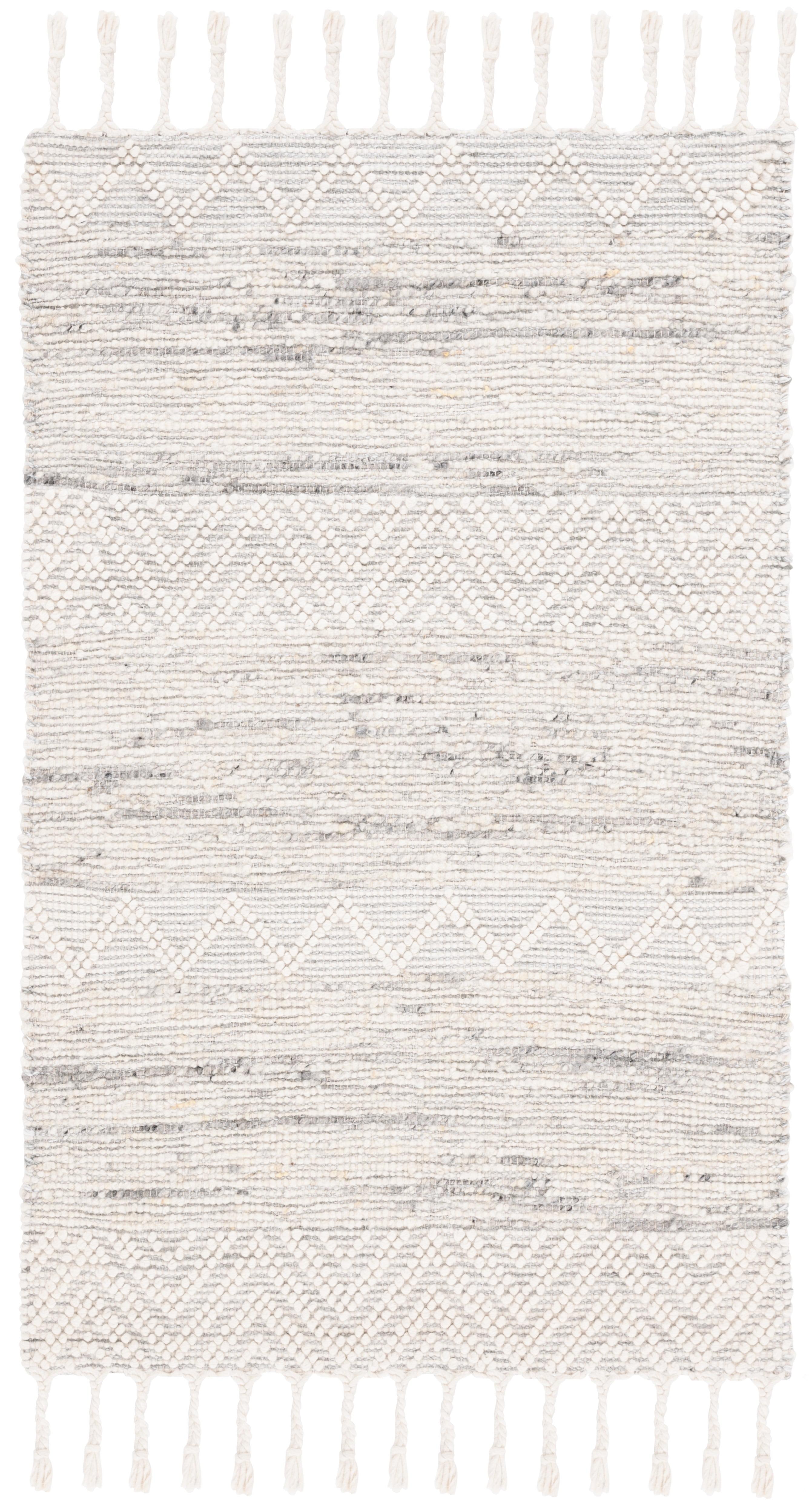 Natura NAT296 Hand Woven Indoor Area Rug - Ivory/Grey - 4'x6' - Safavieh
