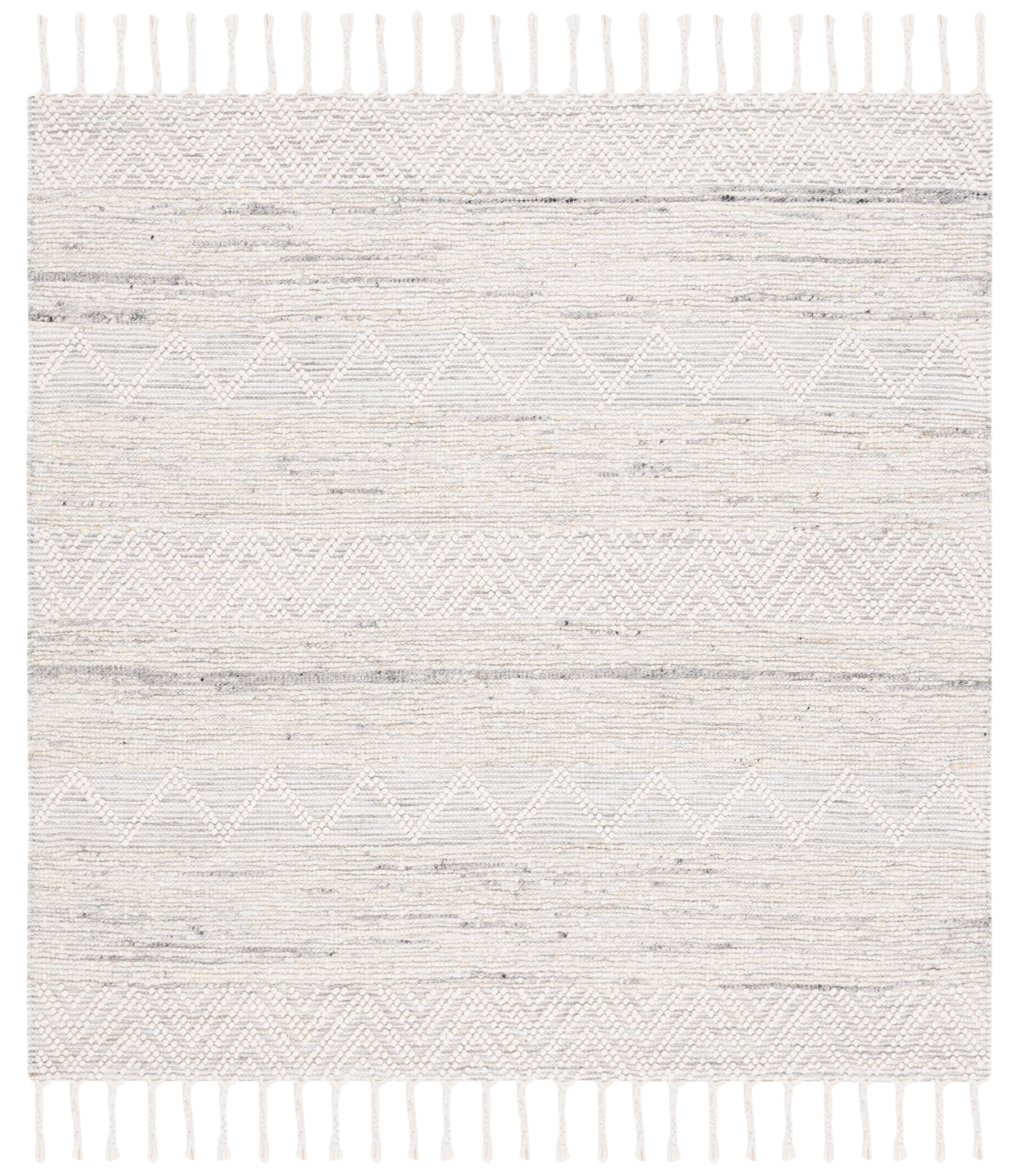 Natura NAT296 Hand Woven Indoor Area Rug - Ivory/Grey - 6'x6' - Safavieh