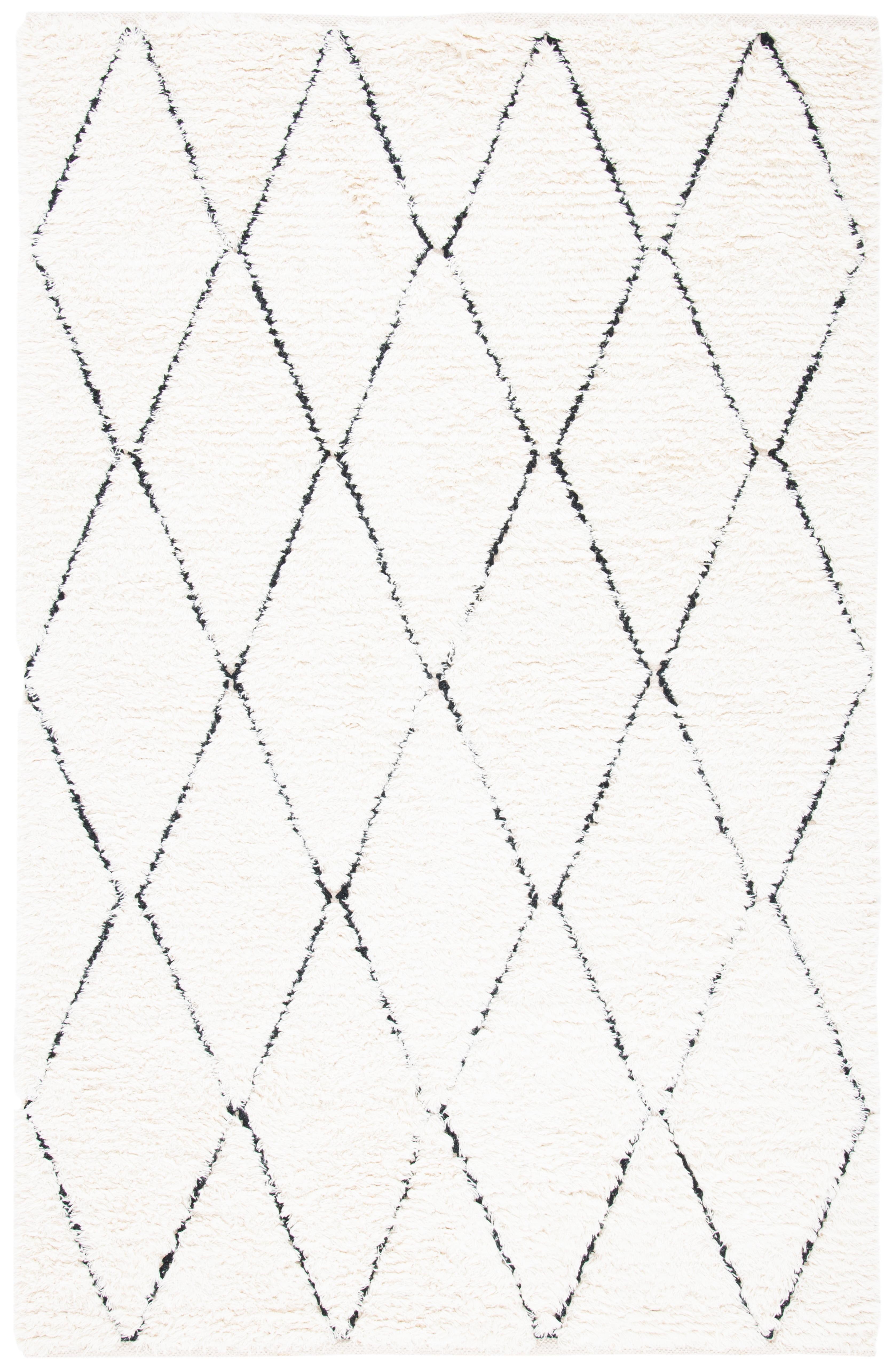 Natura NAT683 Hand Woven Indoor Area Rug - Ivory/Black - 5'x8' - Safavieh