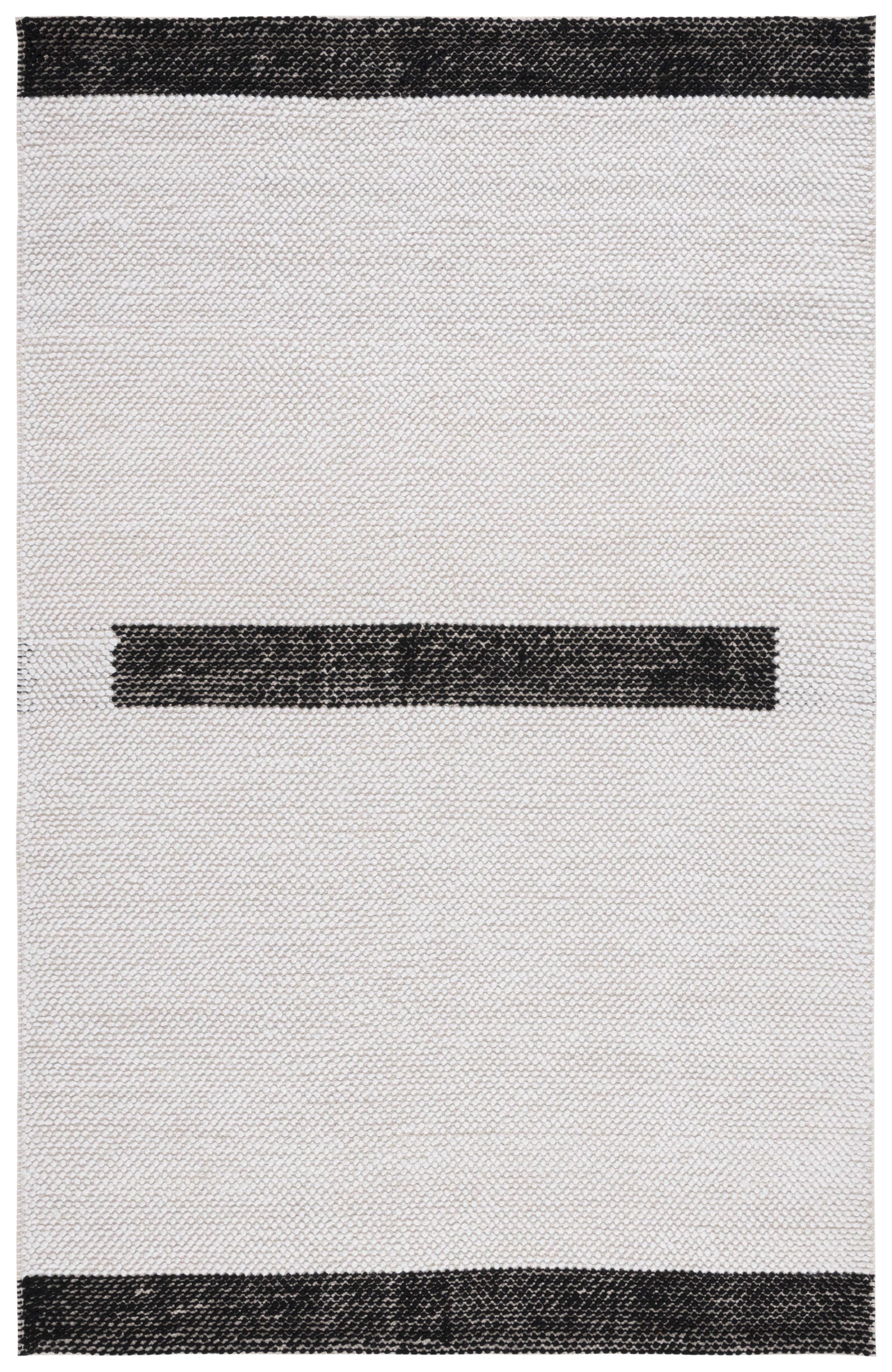Natura NAT324 Flat Weave Indoor Area Rug - Ivory/Black - 5'x8' - Safavieh