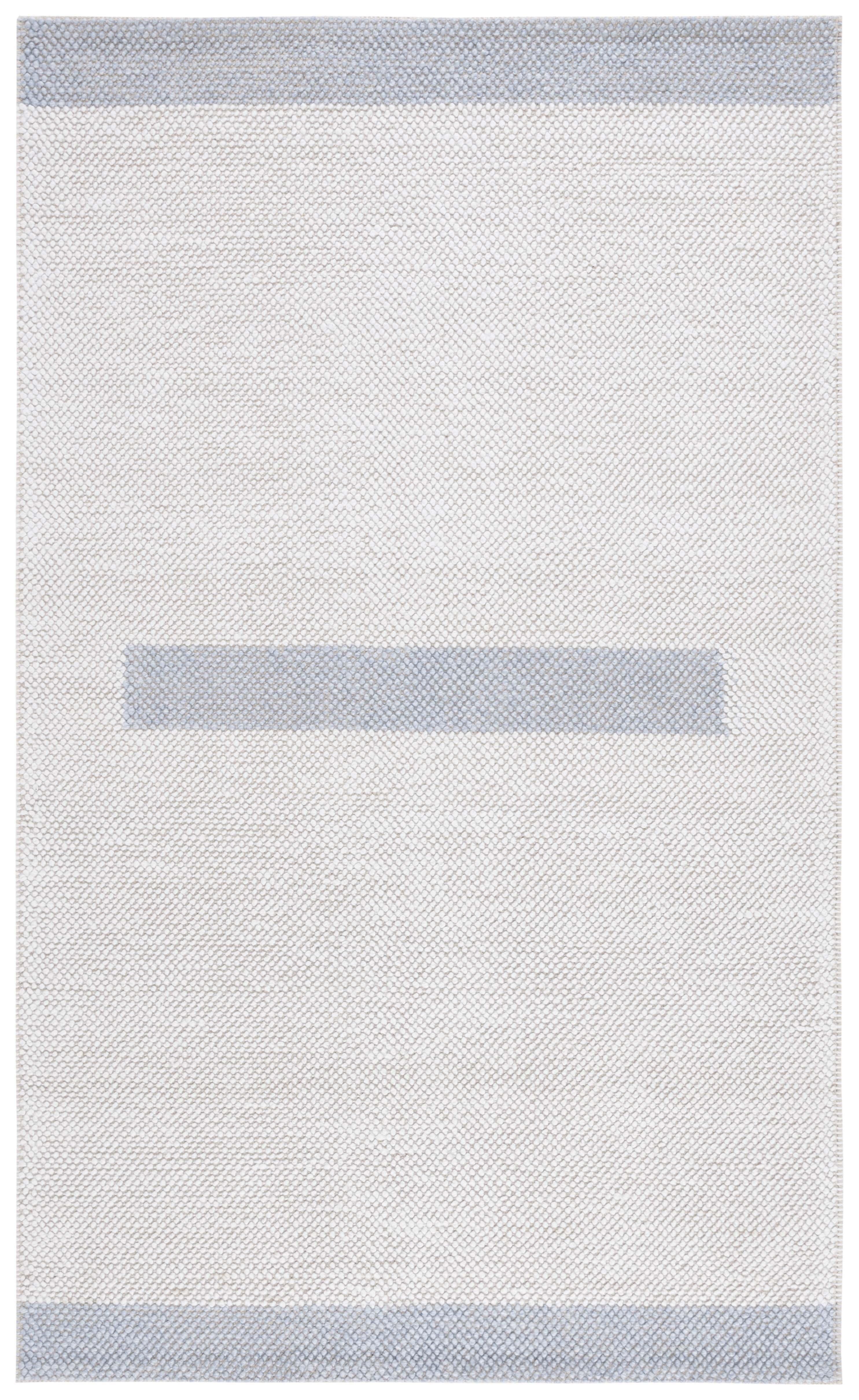 Natura NAT324 Flat Weave Indoor Area Rug - Ivory/Light Blue - 5'x8' - Safavieh