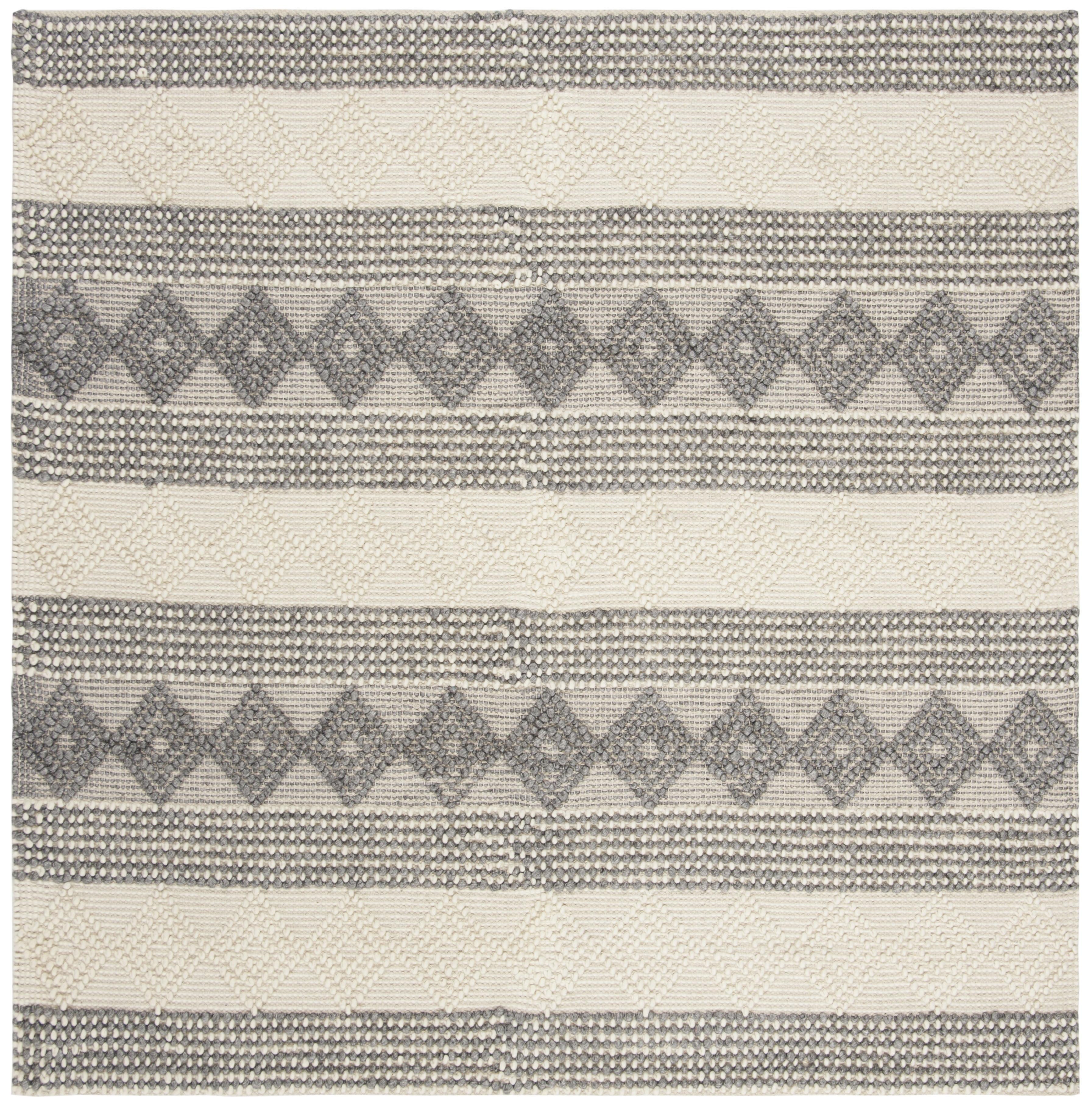 Natura NAT105 Hand Woven Area Rug - Gray/Ivory - 4'x4' - Safavieh.