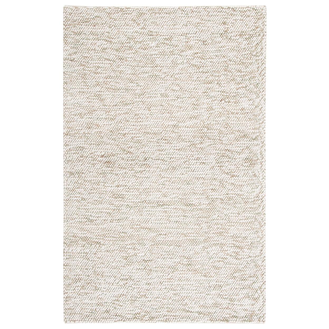 Artisan Ivory Wool Hand-Tufted Rectangular Rug 3' x 5'