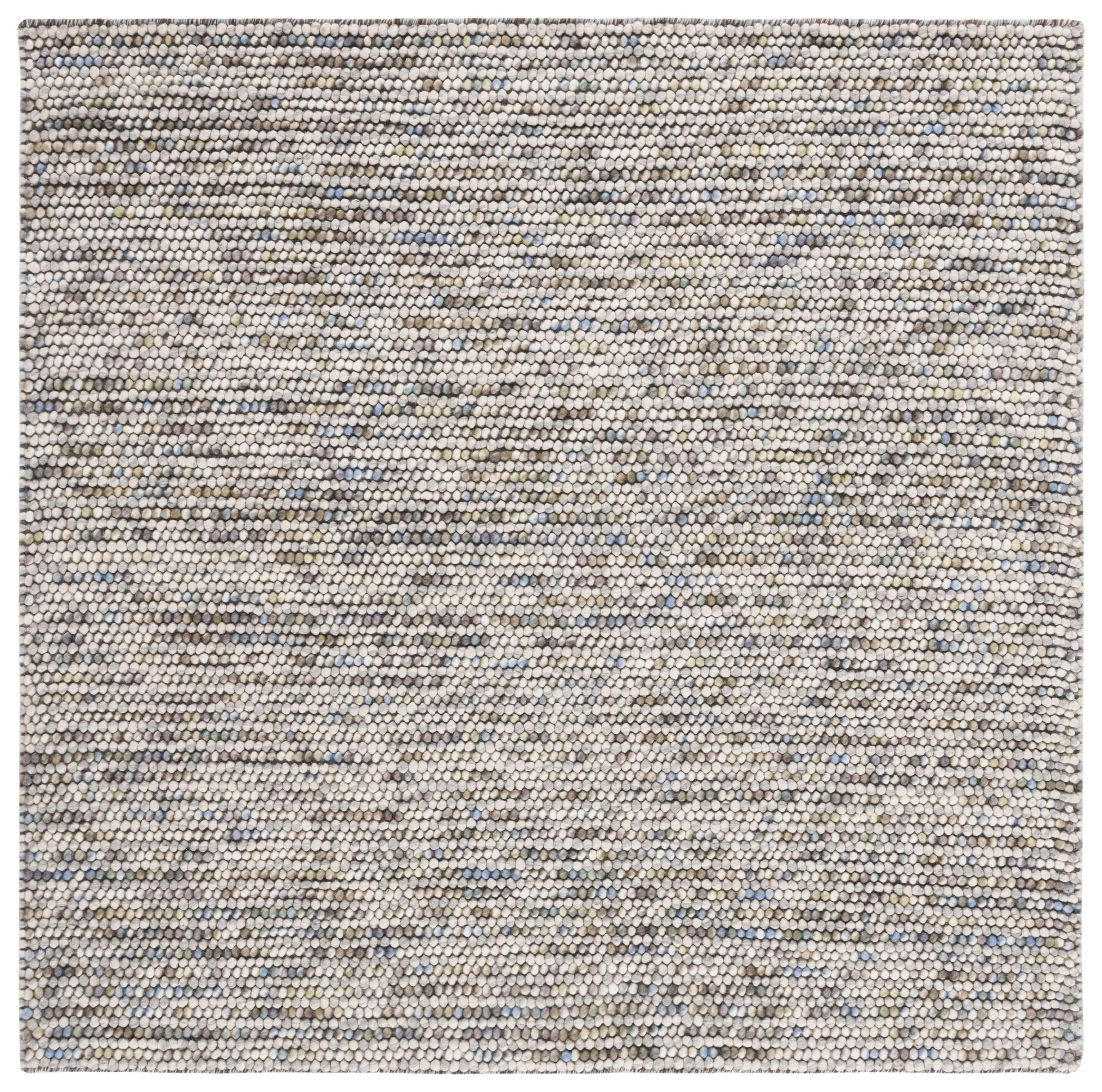 SAFAVIEH Natura Feride Geometric Area Rug, Ivory/Multi, 6' x 6' Square