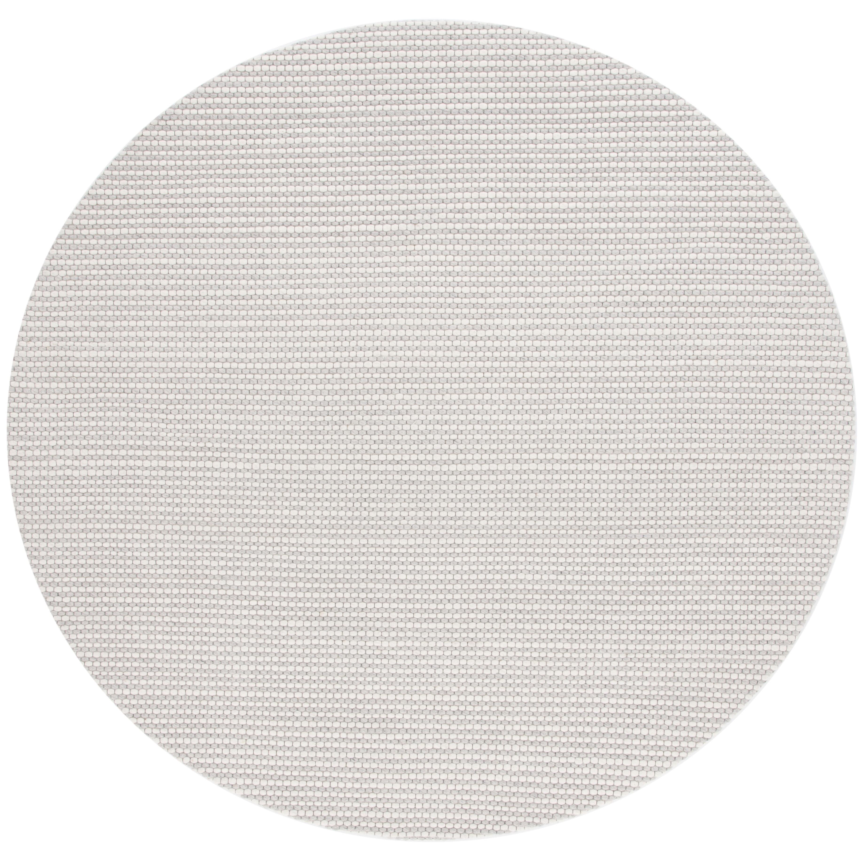 SAFAVIEH Natura Corine Geometric Area Rug, Silver/Ivory, 4' x 4' Round