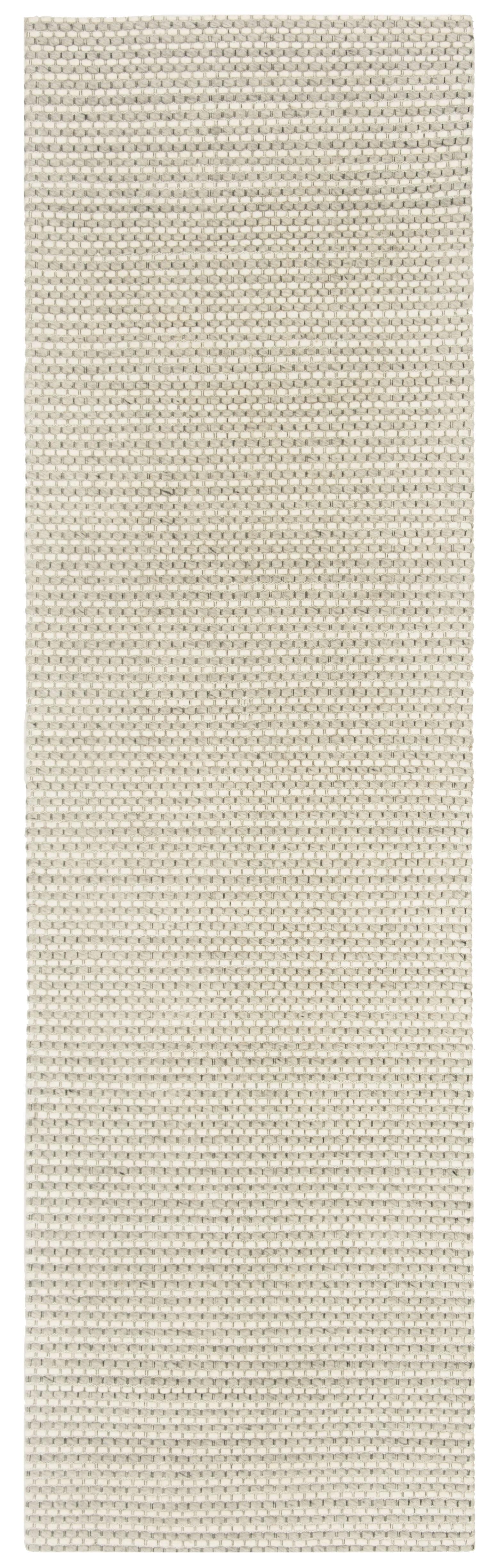 SAFAVIEH Natura Corine Geometric Runner Rug, Silver/Ivory, 2'3" x 20'