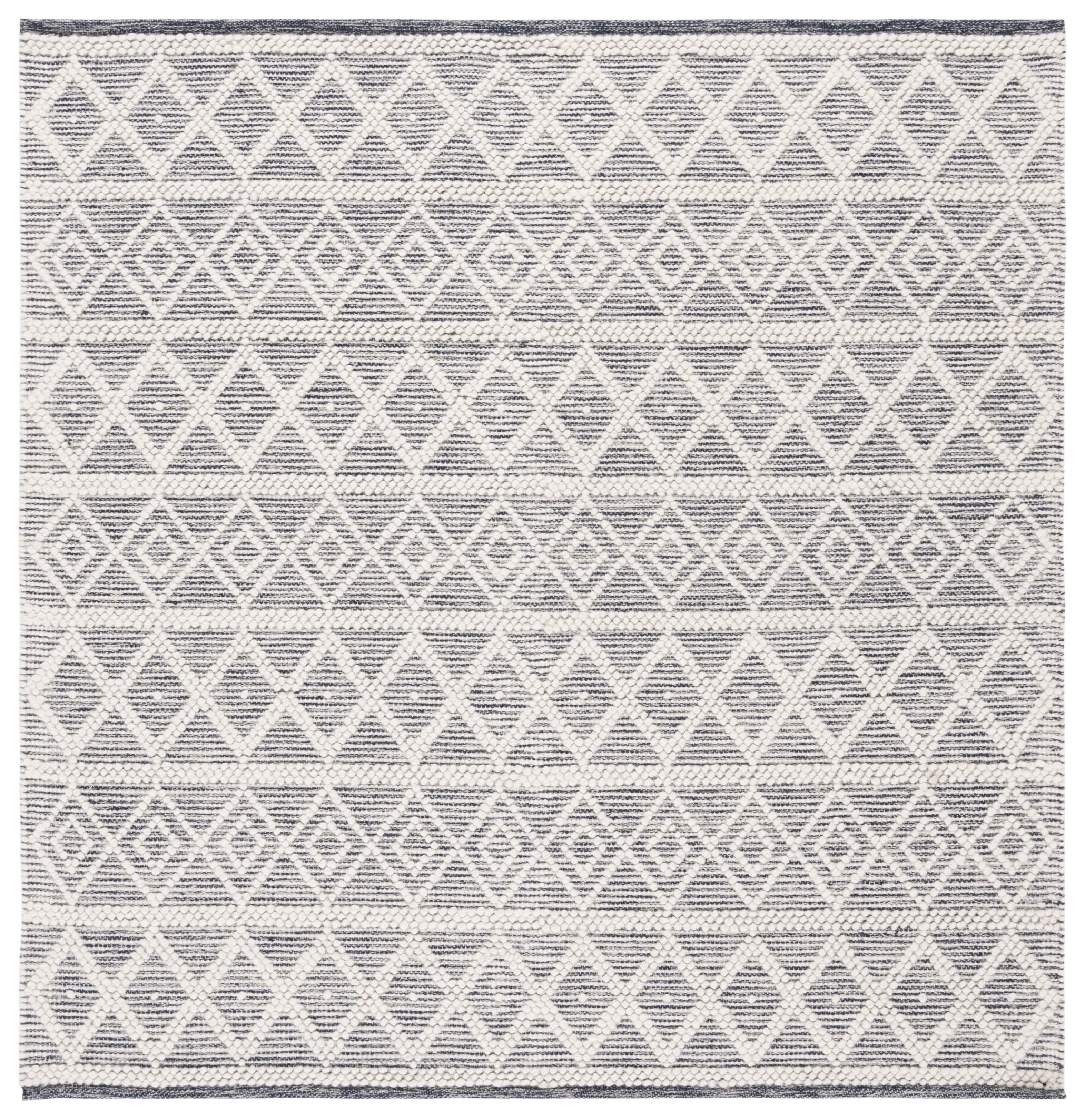 Natura NAT827 Hand Woven Area Rug - Ivory/Navy - 6'x6' - Safavieh.