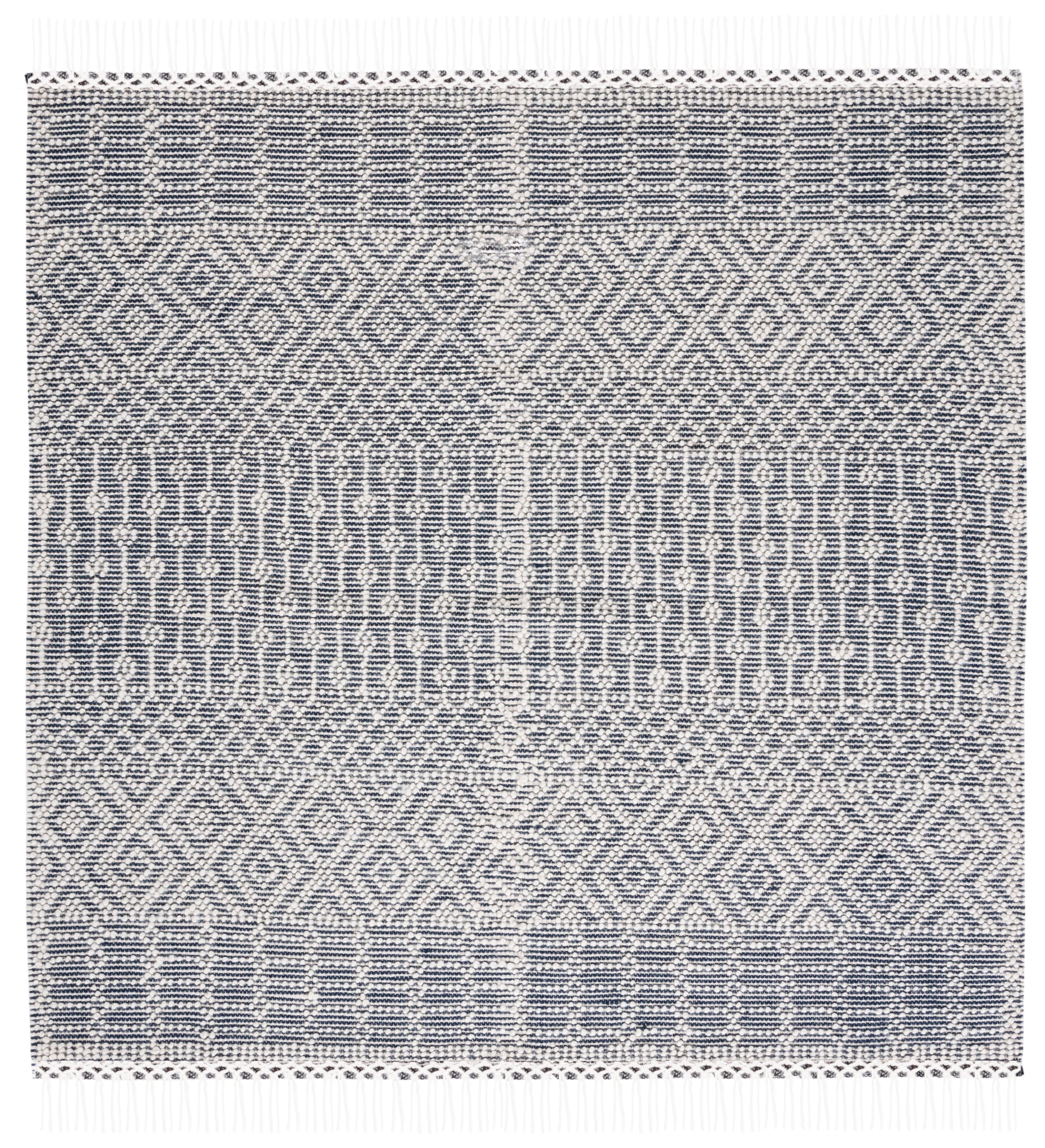 Natura NAT852 Hand Loomed Area Rug - Ivory/Navy - 8'x8' - Safavieh.