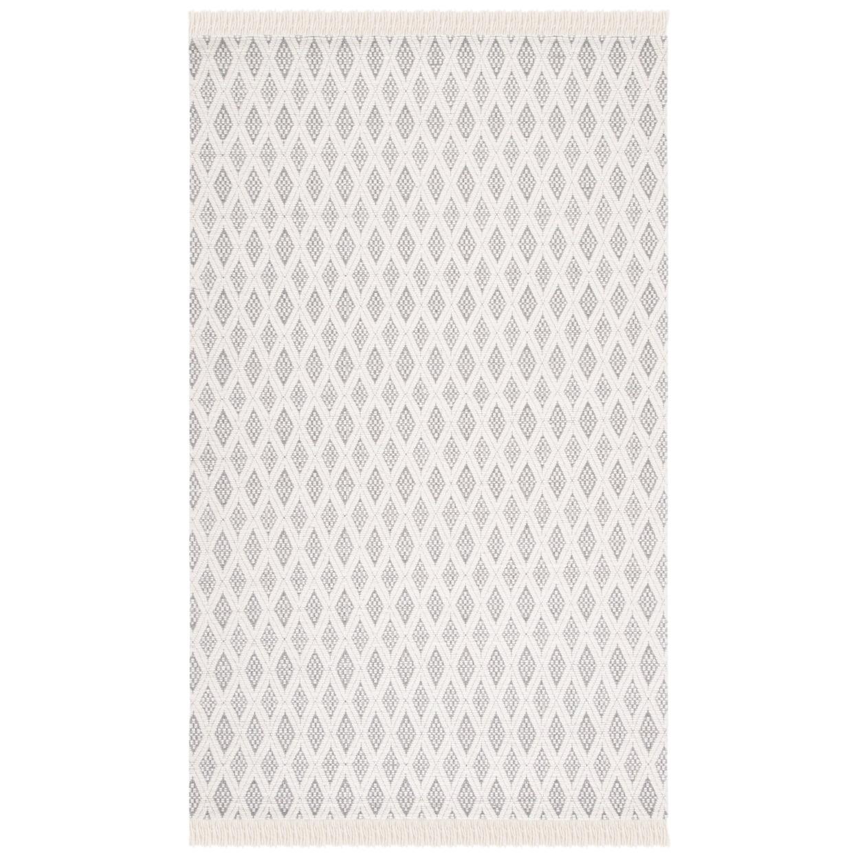 Coastal Charm Hand-Tufted Gray Wool Area Rug - 4x6 Feet