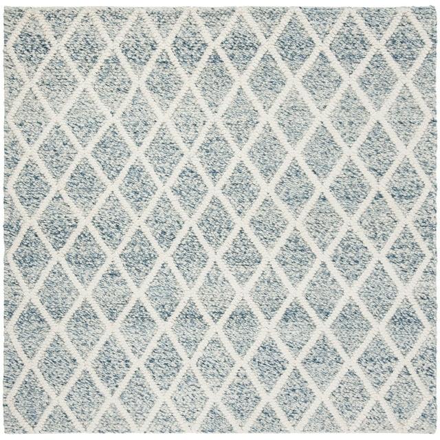 Natura NAT711 Hand Woven Area Rug - Ivory/Blue - 6'x6' - Safavieh.