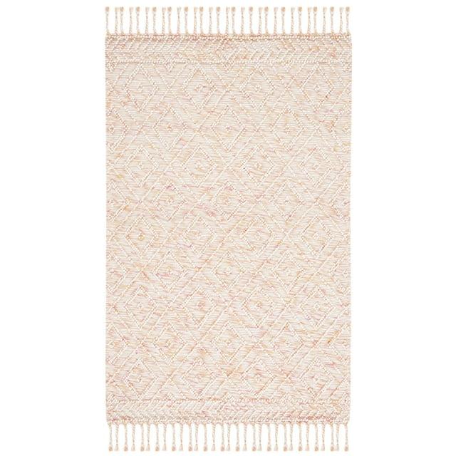 Natura NAT188 Hand Loomed Indoor Area Rug - Ivory/Red - 6'x9' - Safavieh