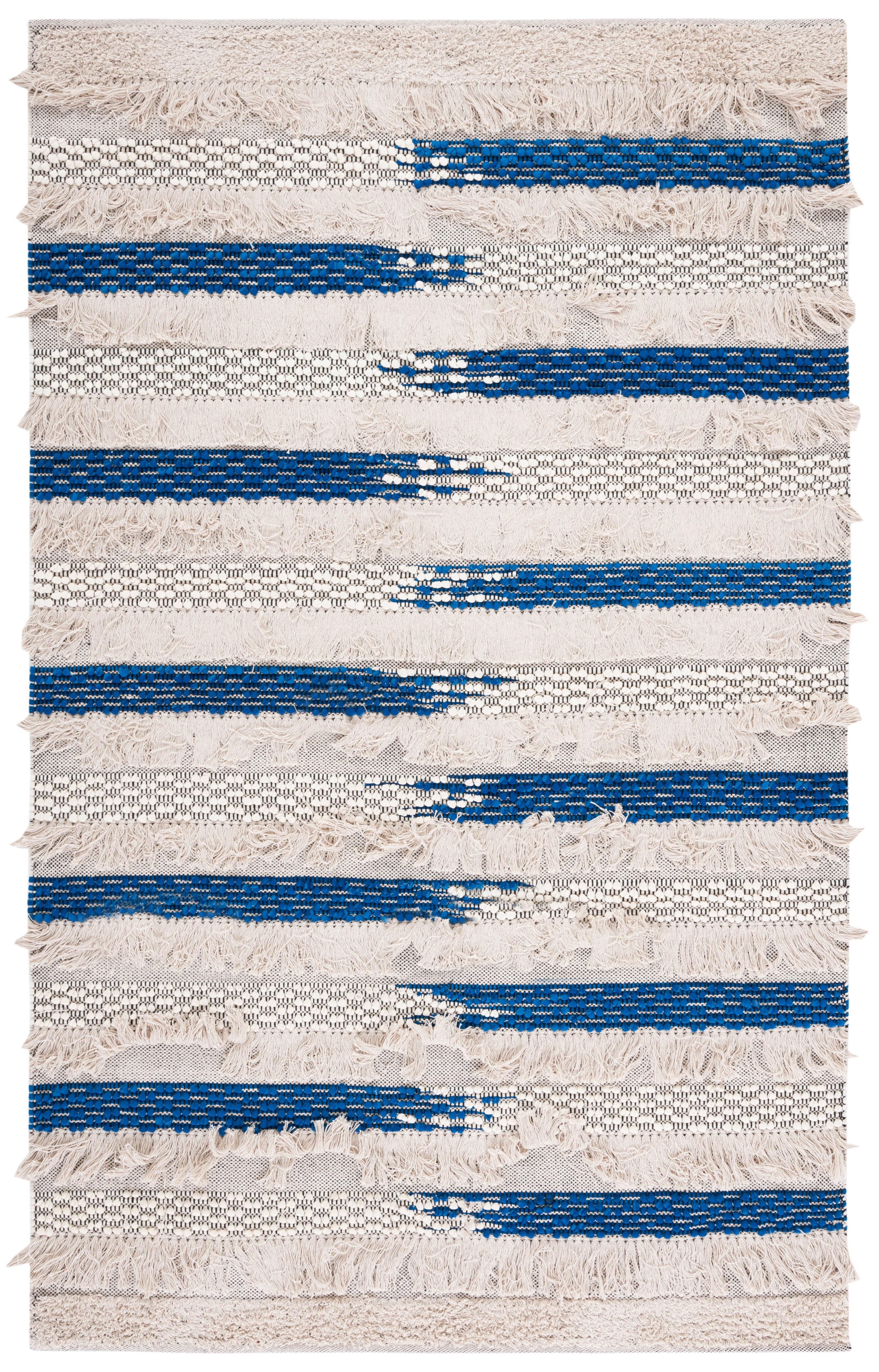 Natura NAT655 Hand Woven Indoor Area Rug - Beige/Navy - 9'x12' - Safavieh
