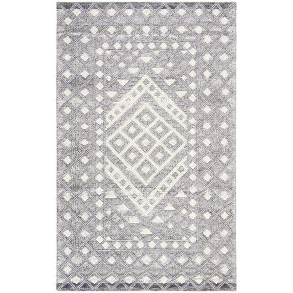 Natura NAT628 Hand Woven Area Rug - Cream/Purple - 6'x9' - Safavieh.