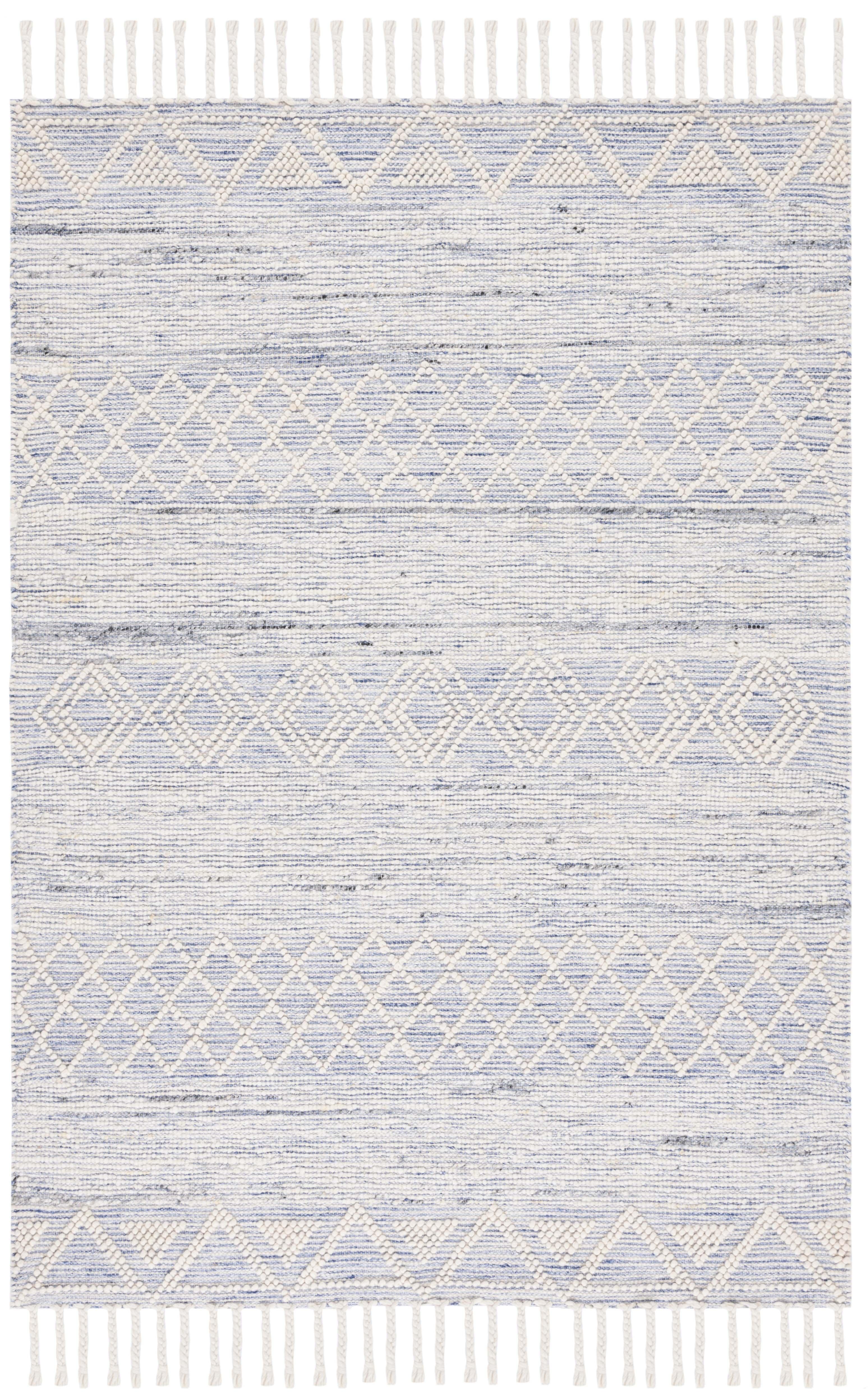 Natura NAT297 Hand Woven Indoor Area Rug - Ivory/Blue - 5'x8' - Safavieh