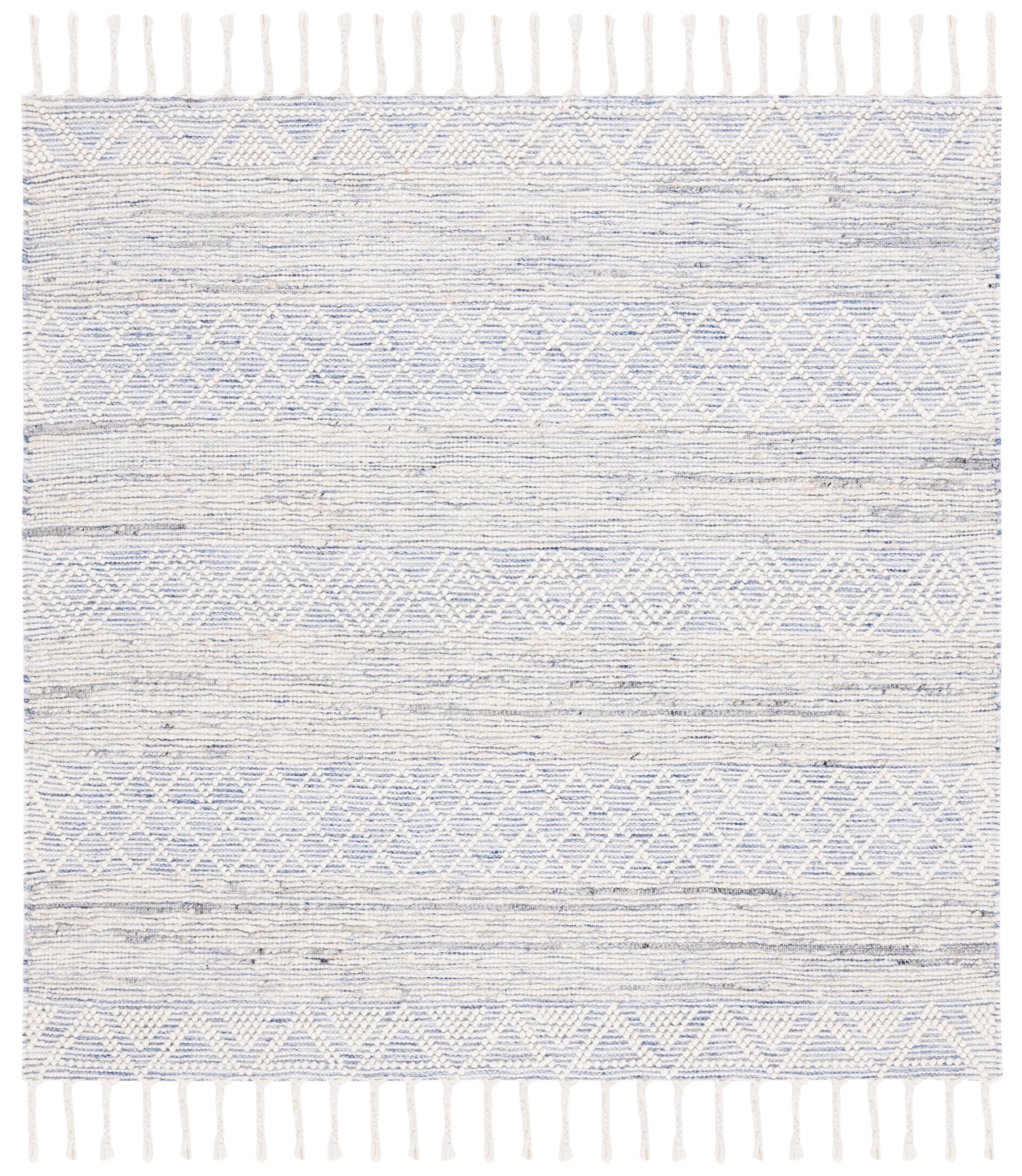 Natura NAT297 Hand Woven Indoor Area Rug - Ivory/Blue - 6'x6' - Safavieh