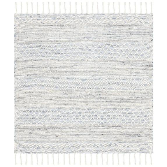 Natura NAT297 Hand Woven Indoor Area Rug - Ivory/Blue - 6'x6' - Safavieh
