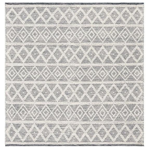 Natura NAT827 Hand Woven Area Rug - Ivory/Navy - 6'x6' - Safavieh.