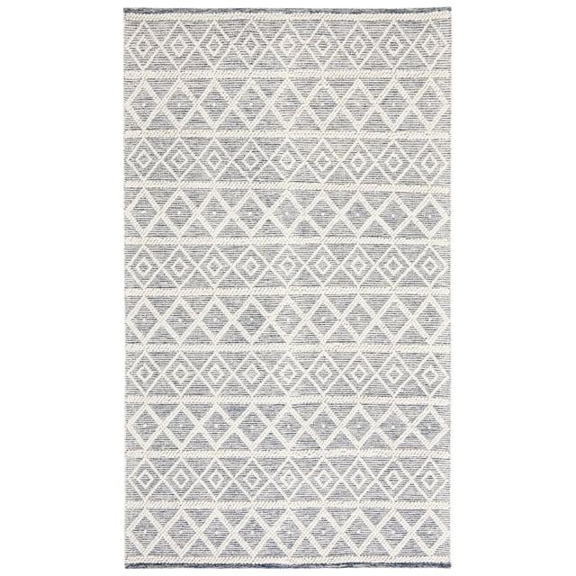 Natura NAT827 Hand Woven Area Rug - Ivory/Navy - 8'x10' - Safavieh.