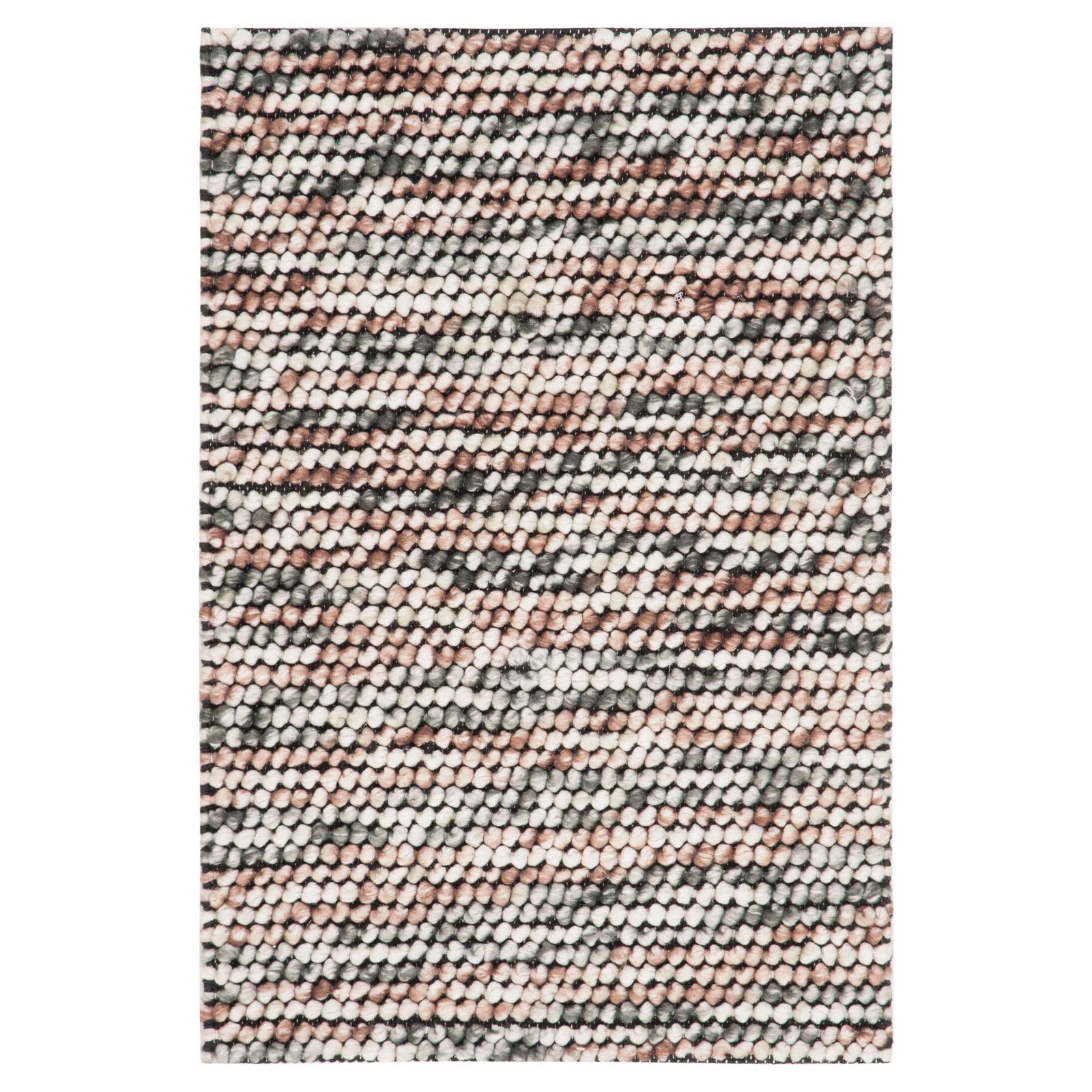 Handmade Brown/Ivory Braided Wool Blend 6' x 9' Area Rug