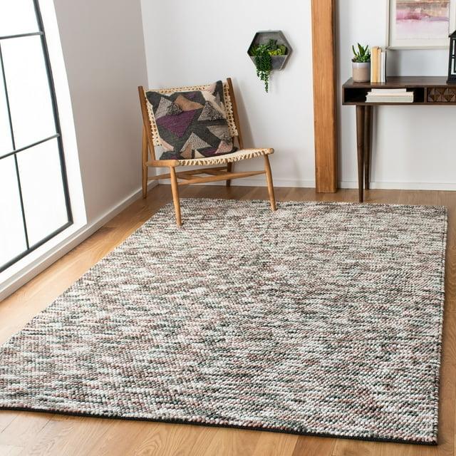 Antiquity AT551 Handmade Tufted Area Rug - Brown/Ivory - 4' X 6' - Safavieh
