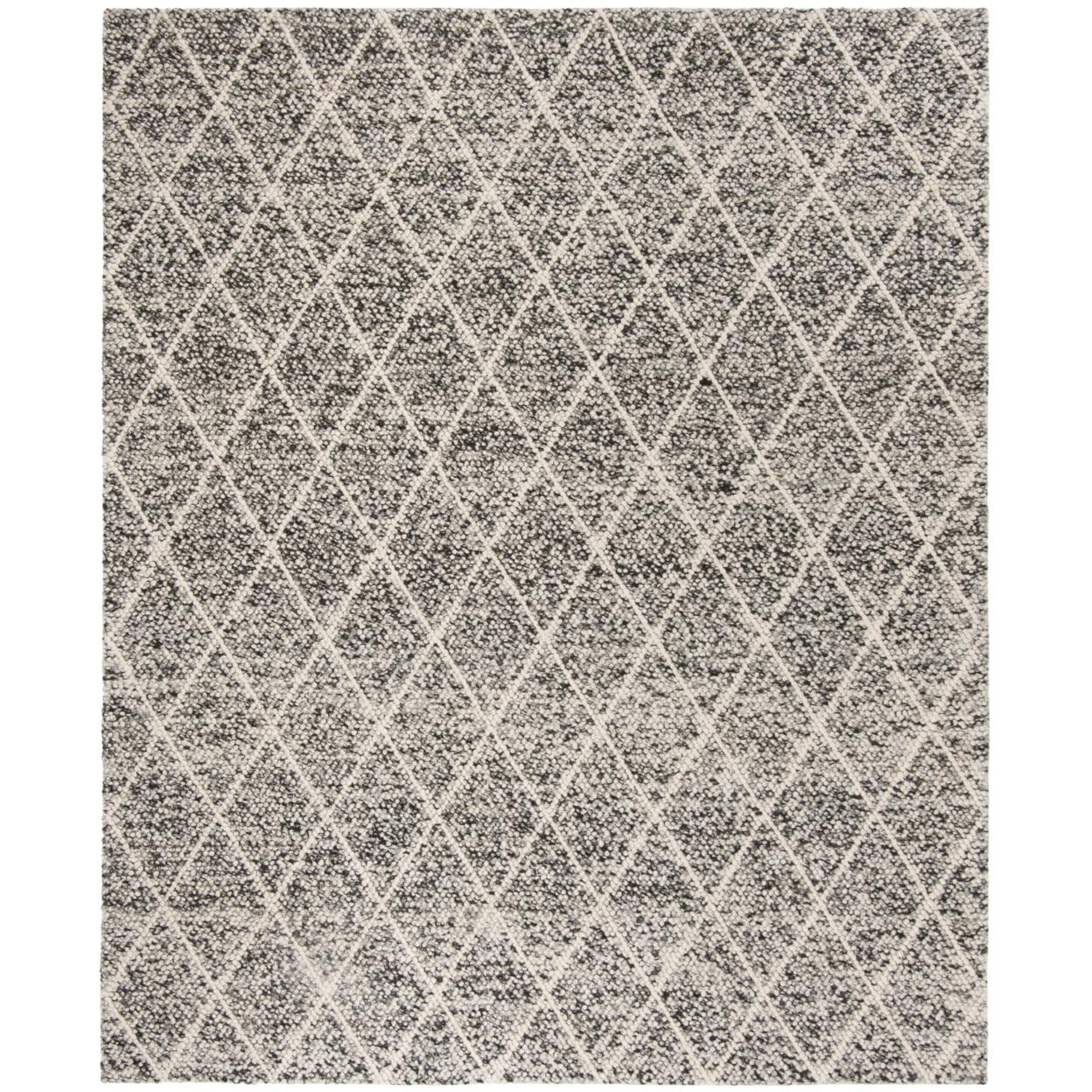 Natura NAT712 Hand Woven Indoor Area Rug - Ivory/Black - 6'x6' - Safavieh.