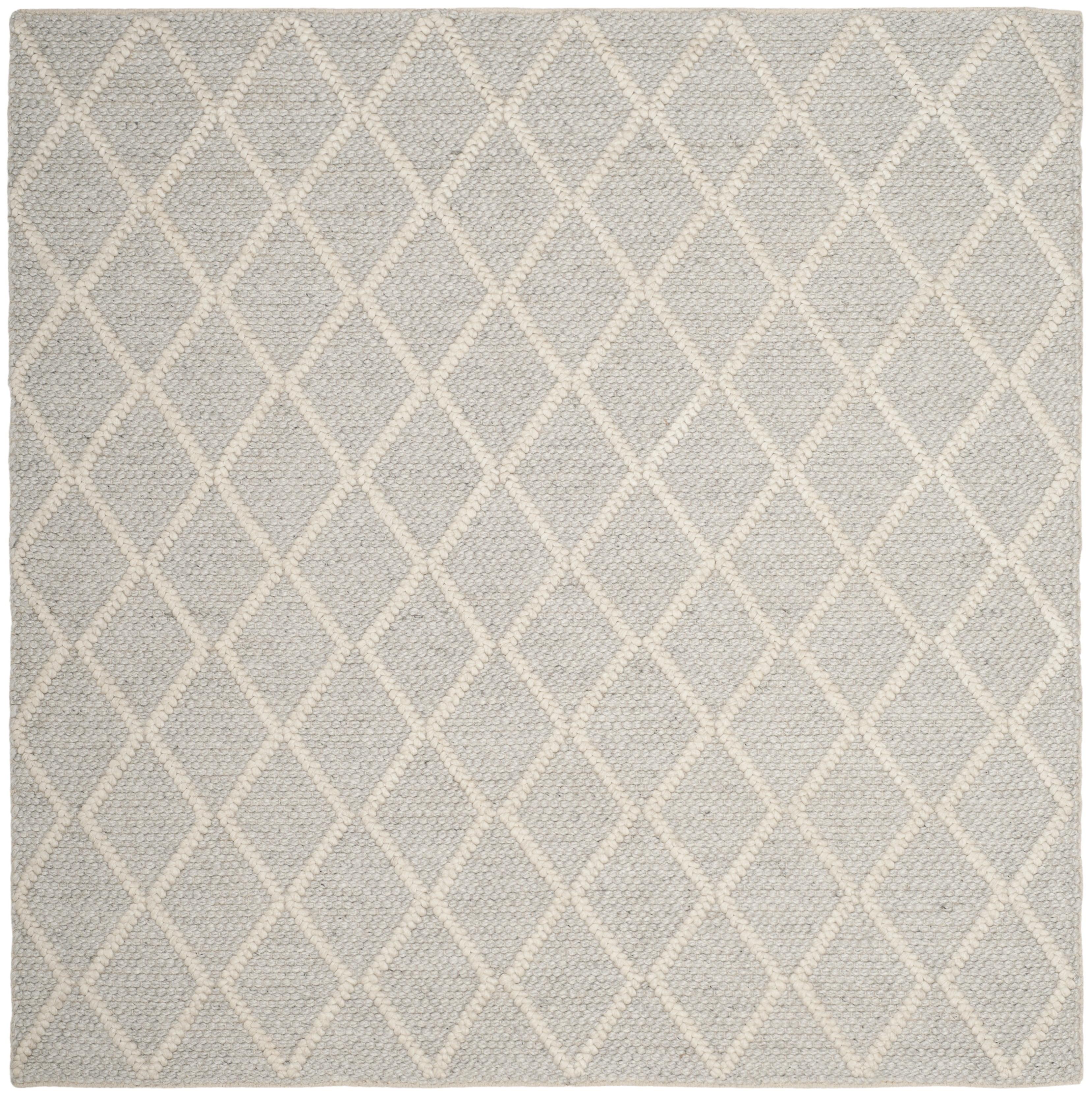 Natura NAT310 Hand Woven Area Rug - Silver/Ivory - 4'x4' - Safavieh.