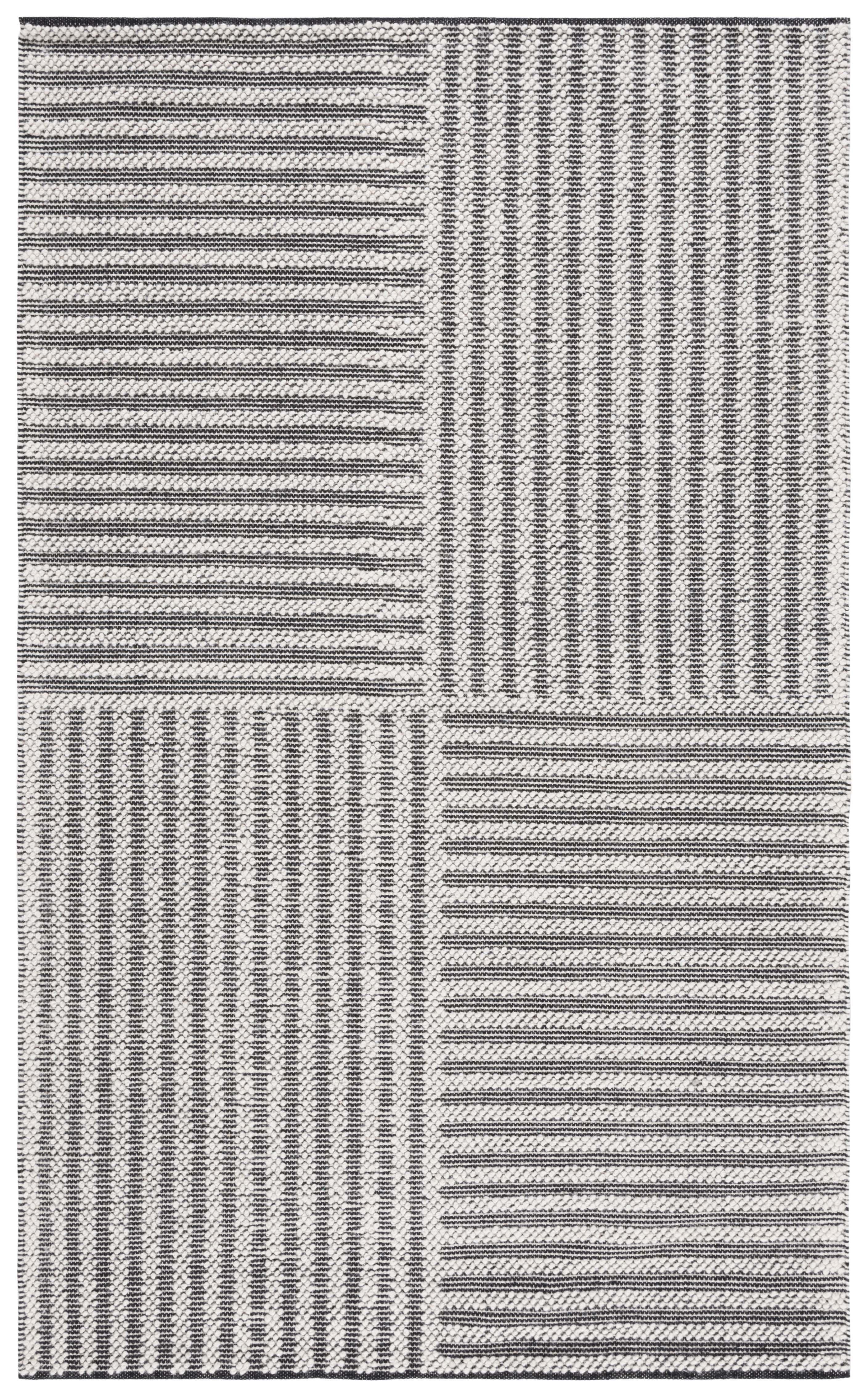Natura NAT227 Hand Woven Indoor Area Rug - Ivory/Black - 5'x8' - Safavieh