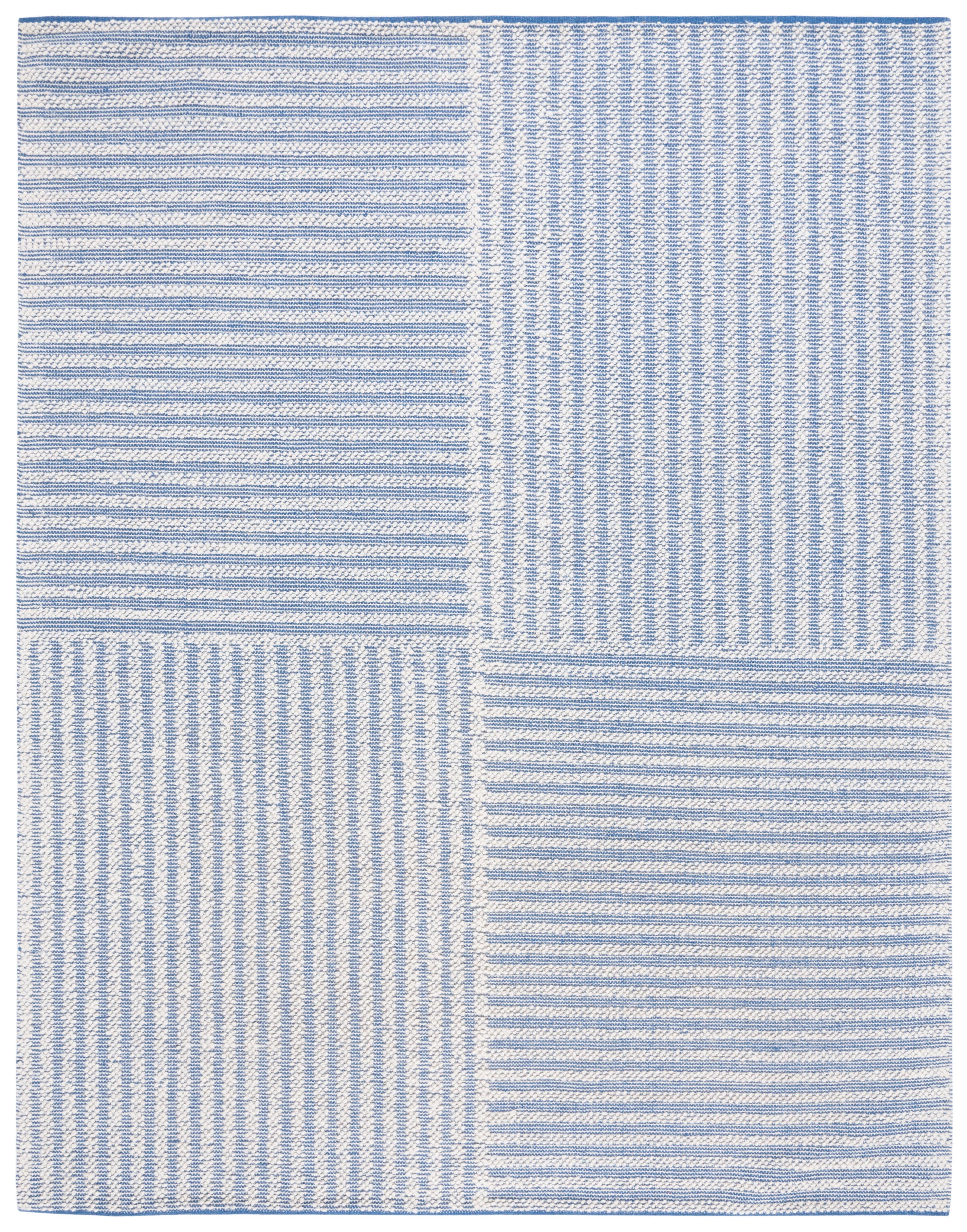 Natura NAT227 Hand Woven Indoor Area Rug - Ivory/Blue - 8'x10' - Safavieh