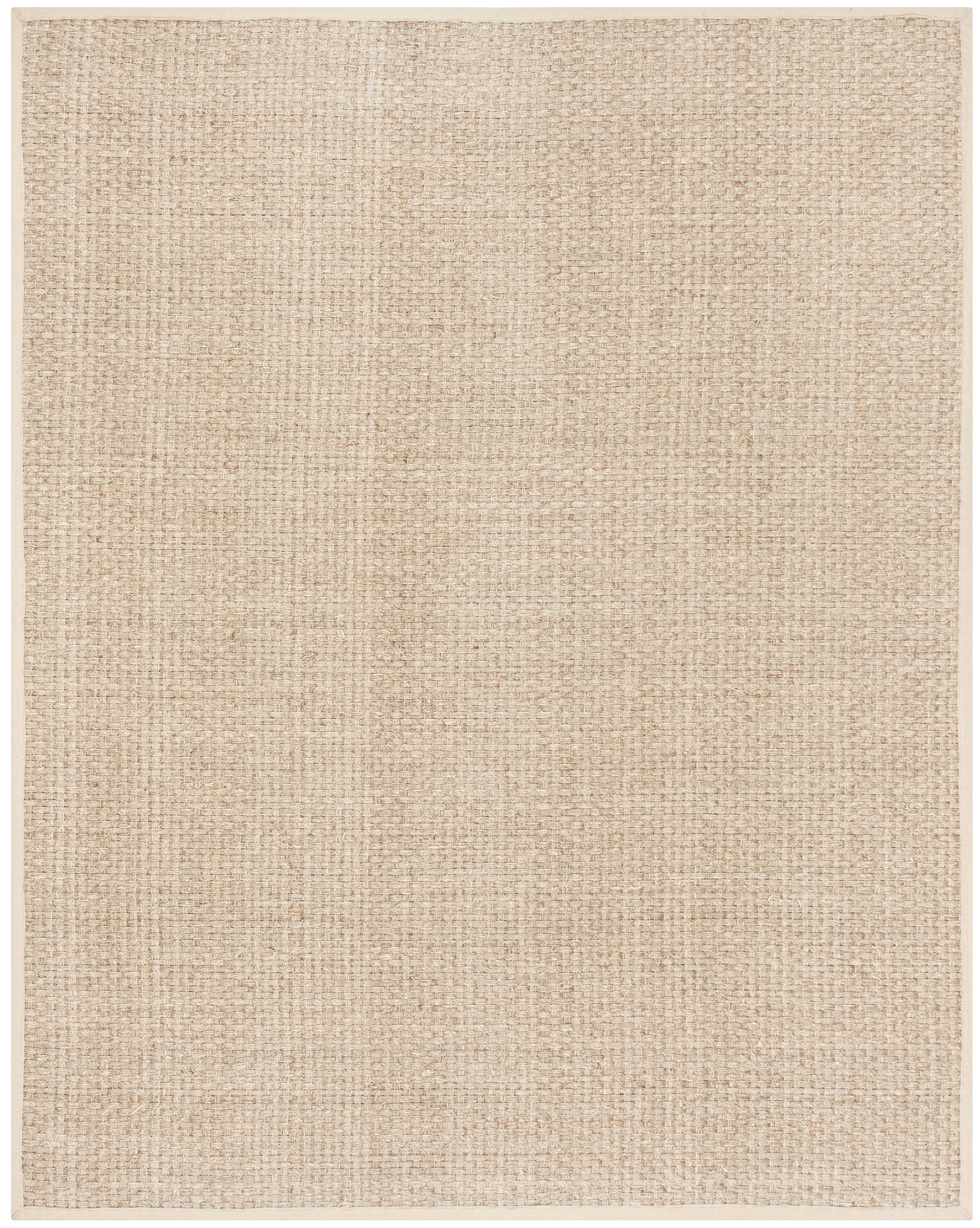 Round Natural Beige Hand-Knotted Cotton Area Rug