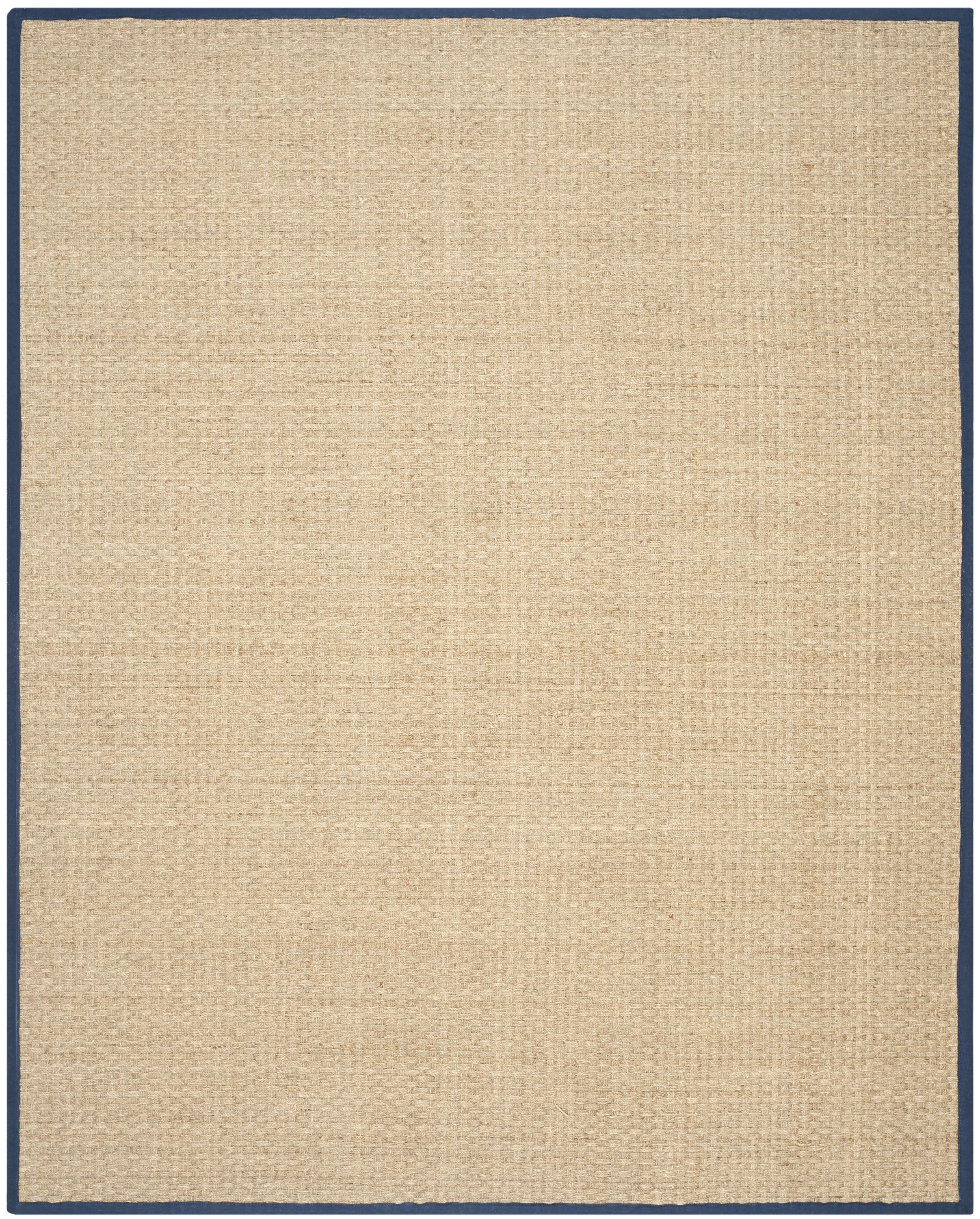 SAFAVIEH Natural Fiber Arbor Border Area Rug, Natural/Blue, 9' x 12'