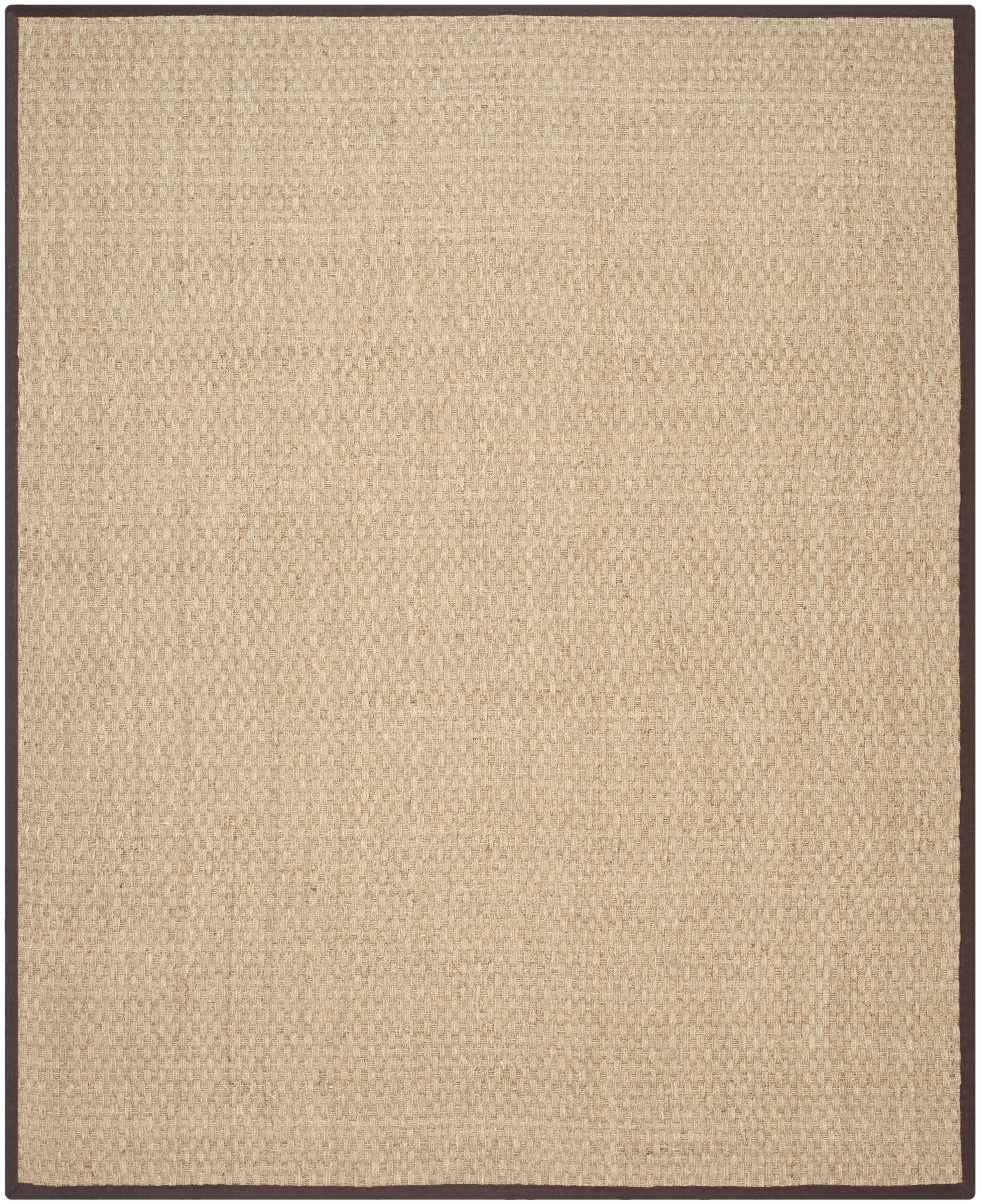 Natural Fiber NF114 Power Loomed Indoor Area Rug - Natural/Dark Brown - 8'x10' - Safavieh