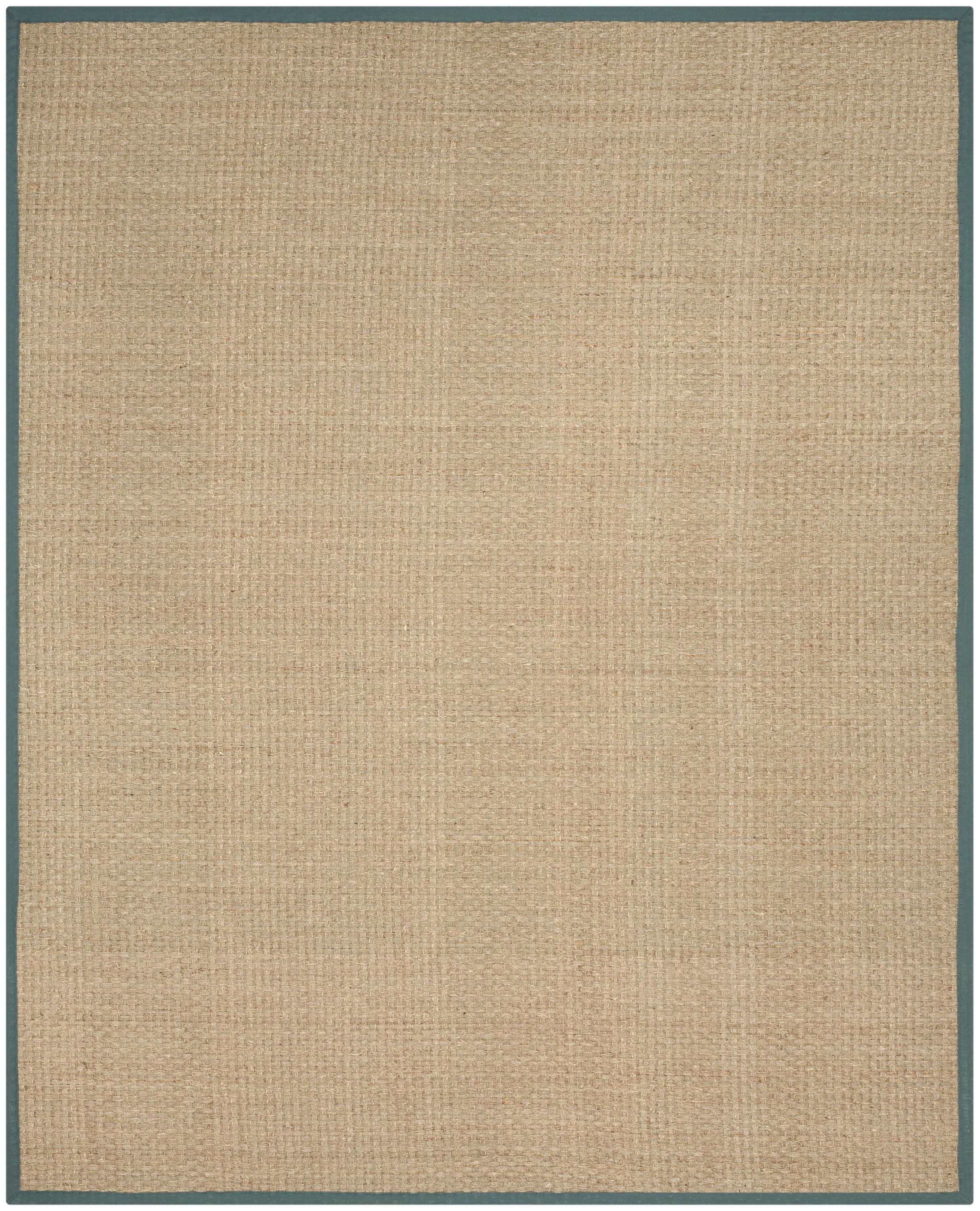 SAFAVIEH Natural Fiber Arbor Border Area Rug, Natural/Light Blue, 10' x 14'