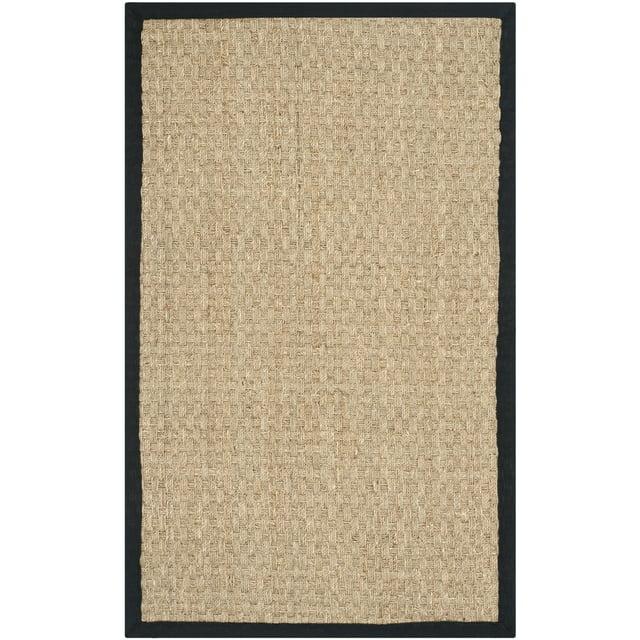 Natural Fiber NF115 Power Loomed Indoor Accent Rug - Natural/Black - 3'x5' - Safavieh