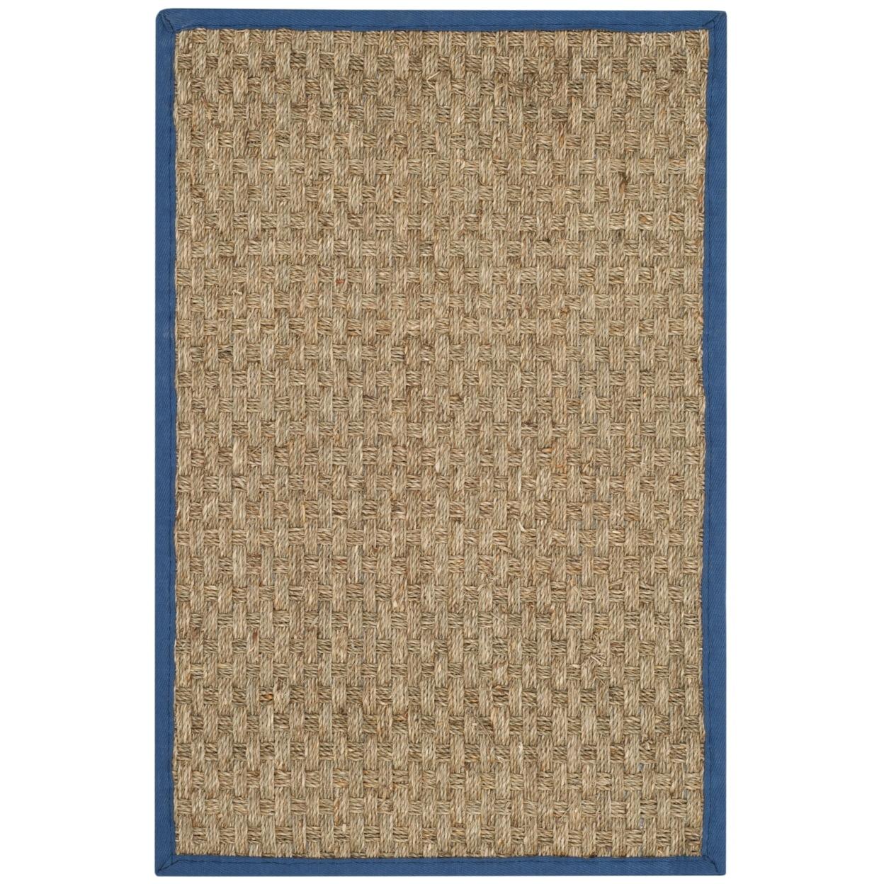 Natural Fiber NF114 Power Loomed Accent Rug - Natural/Navy - 2'3"x4' - Safavieh.