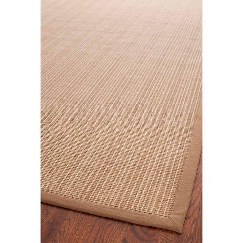 Tan Hand-Knotted Wool and Cotton Area Rug, 6' x 9'