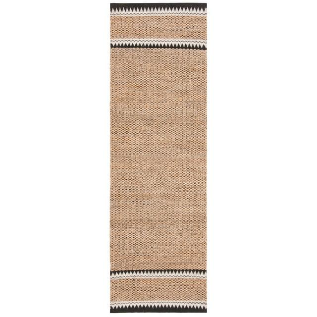 Natural Fiber NF874 Hand Woven Indoor Runner Rug - Natural/Black - 2'6"x8' - Safavieh.
