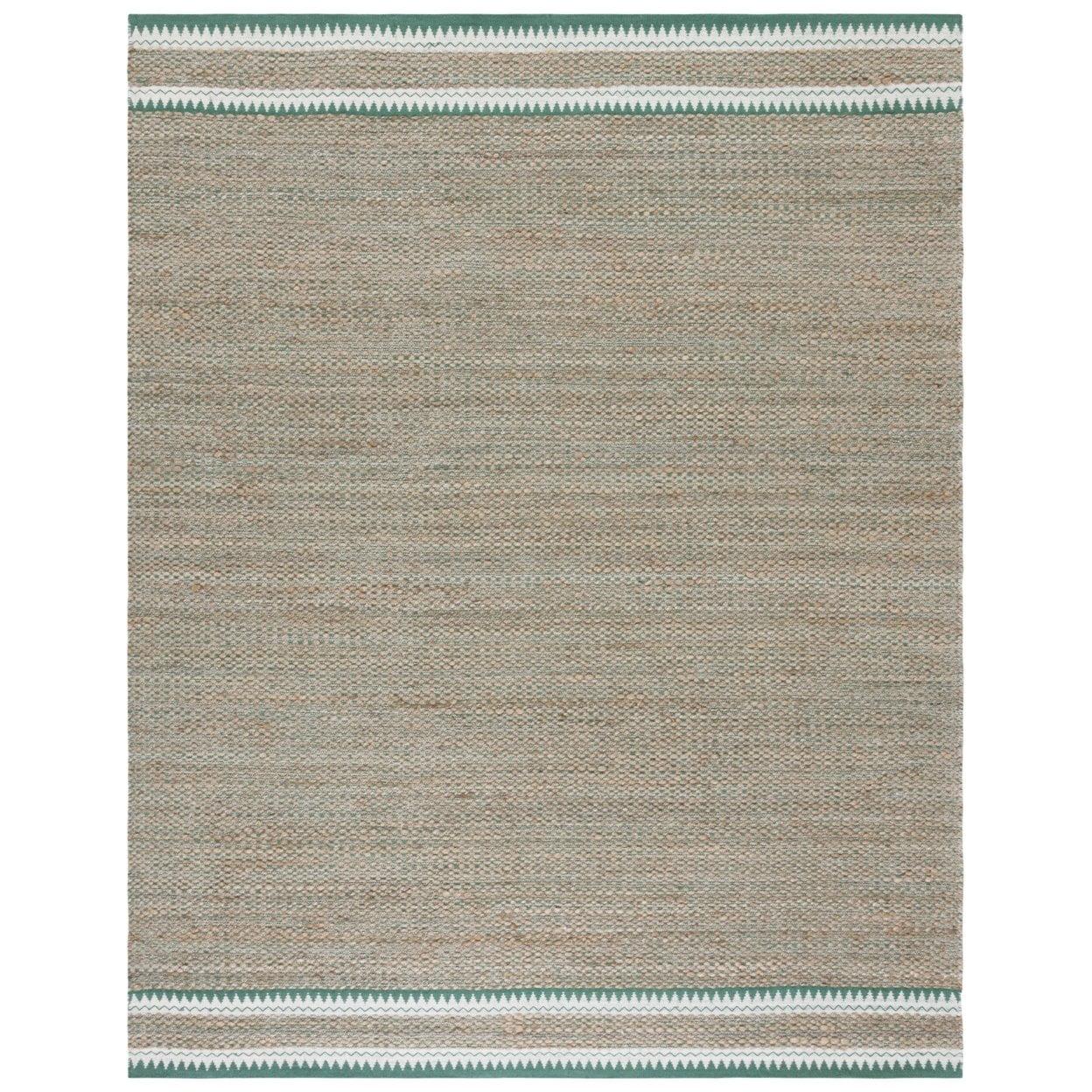 Natural Fiber NF874 Hand Woven Indoor Accent Rug - Natural/Green - 3'x5' - Safavieh