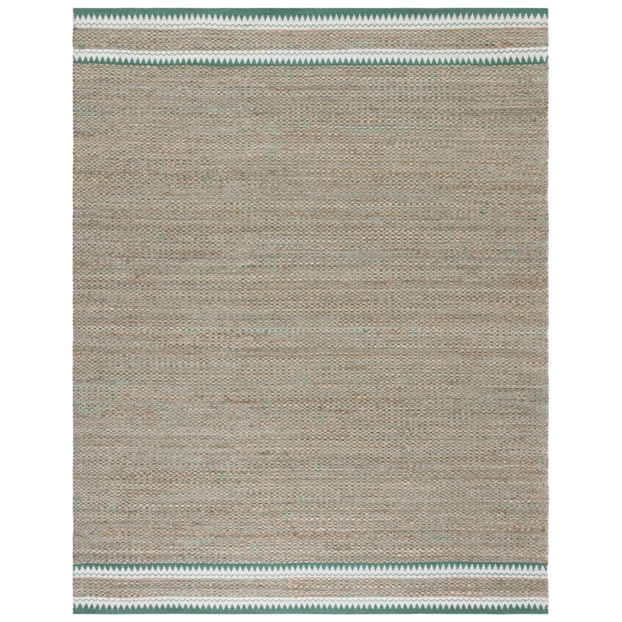 Natural Fiber NF874 Hand Woven Indoor Area Rug - Natural/Green - 5'x8' - Safavieh