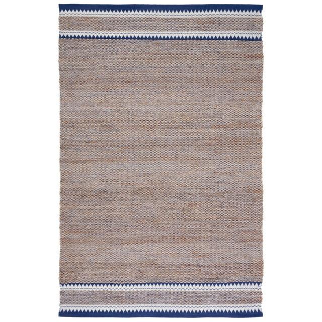 Natural Fiber NF874 Hand Woven Indoor Accent Rug - Natural/Navy - 3'x5' - Safavieh