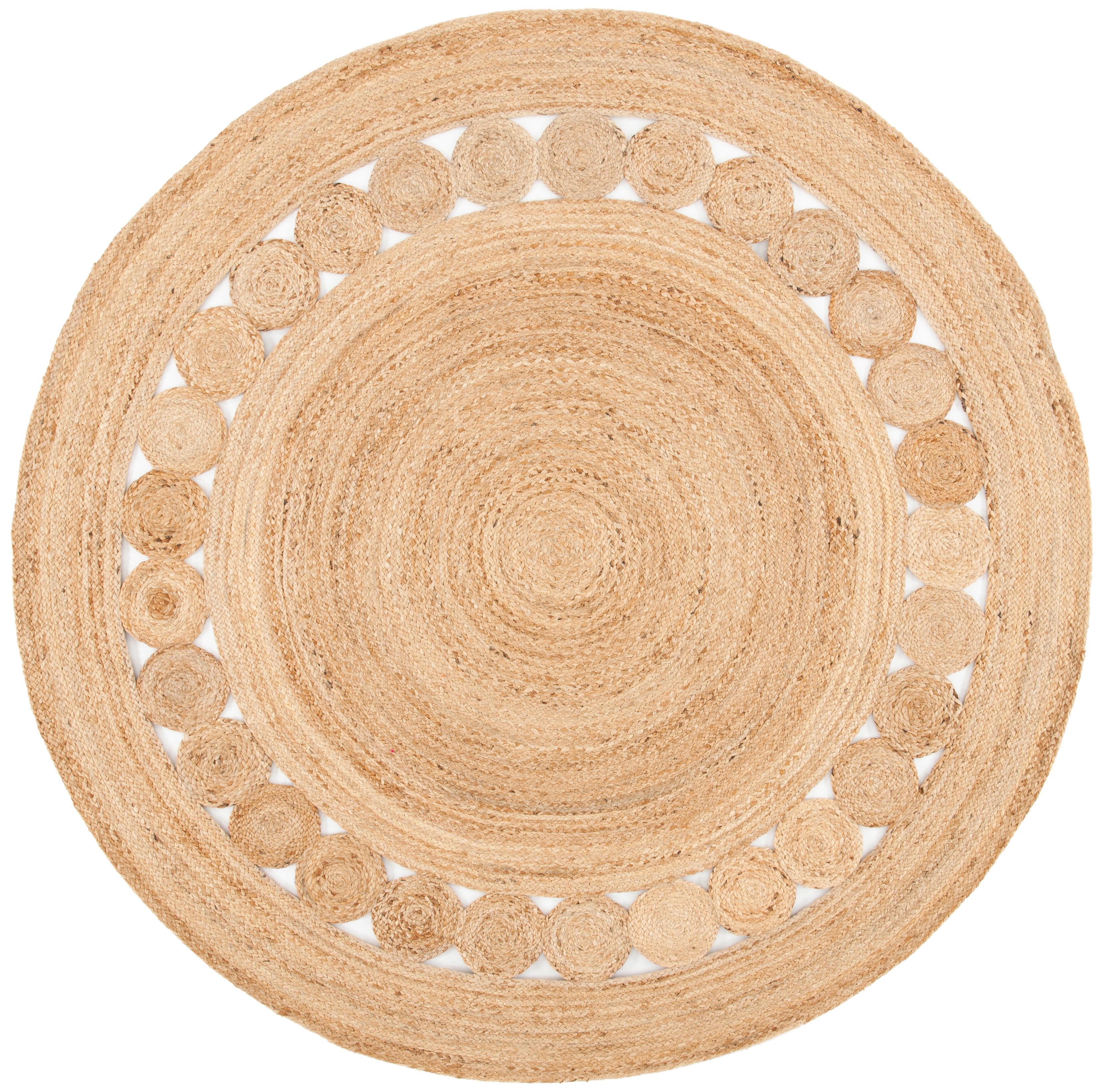 Natural Fiber NFB306 Hand Woven Area Rug - Natural - 7' round - Safavieh.