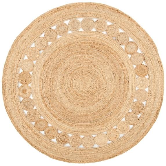Natural Fiber NFB306 Hand Woven Area Rug - Natural - 7' round - Safavieh.