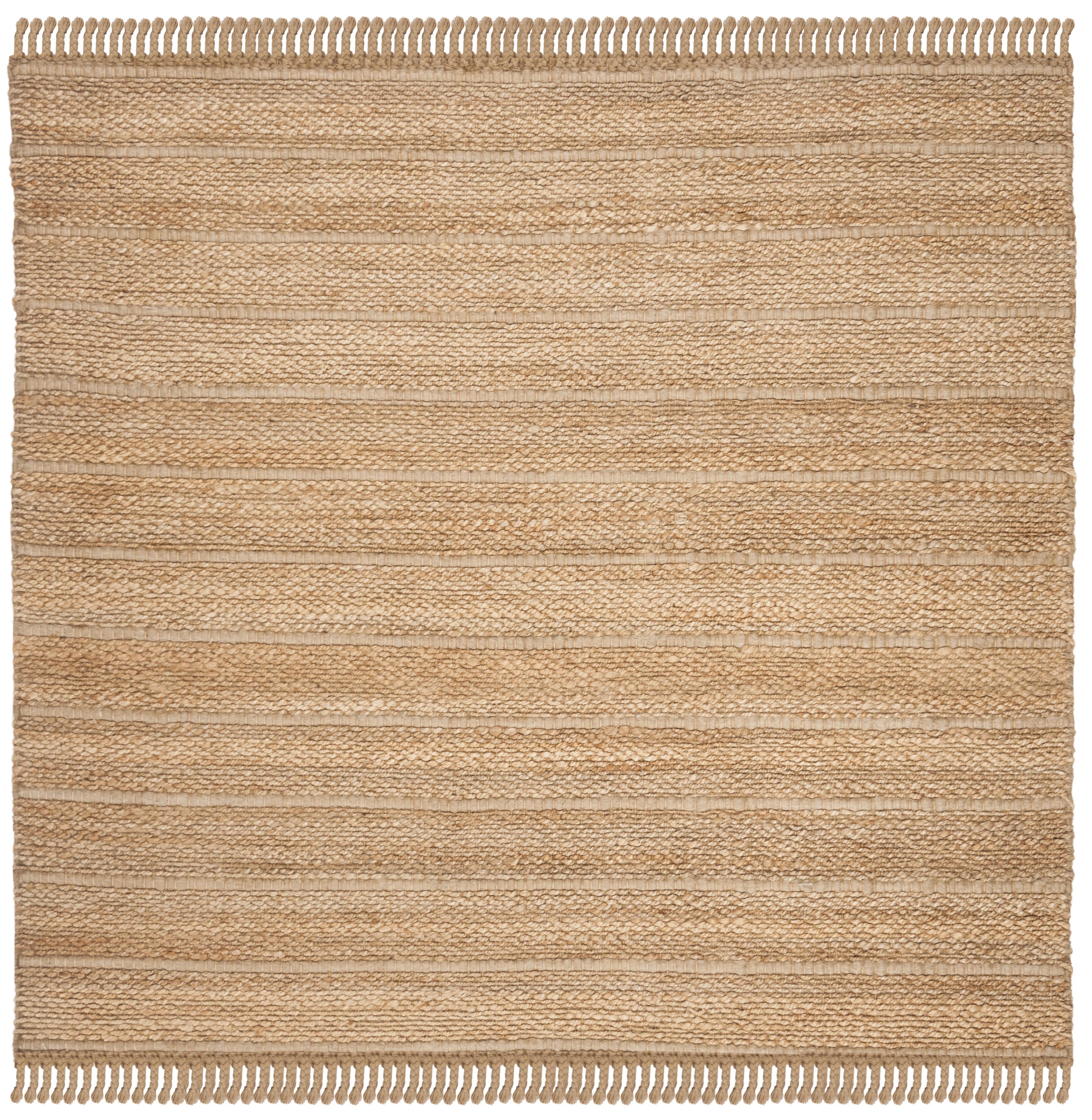Natural Fiber NF550 Hand Woven Indoor Area Rug - Natural/Light Grey - 6'x6' - Safavieh.