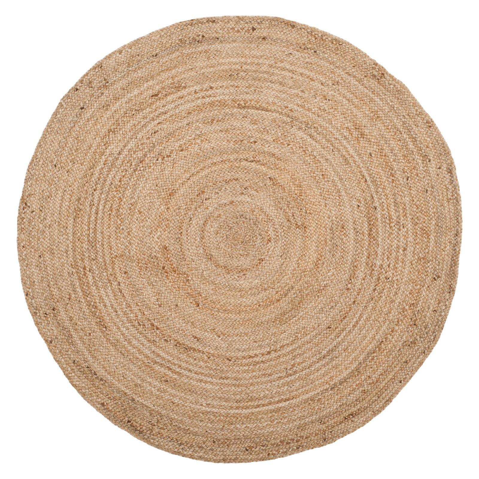 Natural Fiber NFB305 Hand Woven Area Rug - Natural - 5' round - Safavieh.